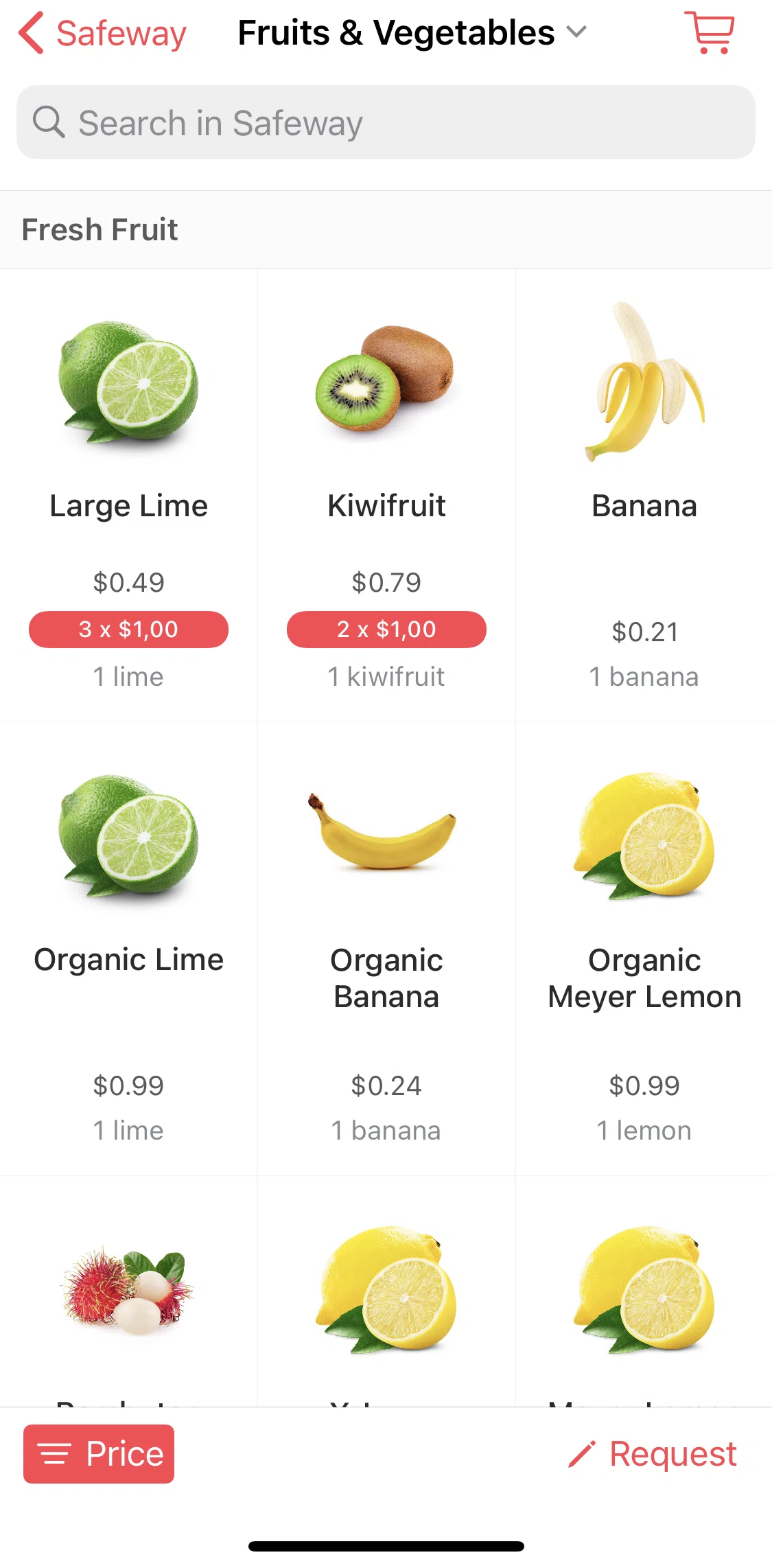 Cornershop Screen screen in the Adding product to cart flow