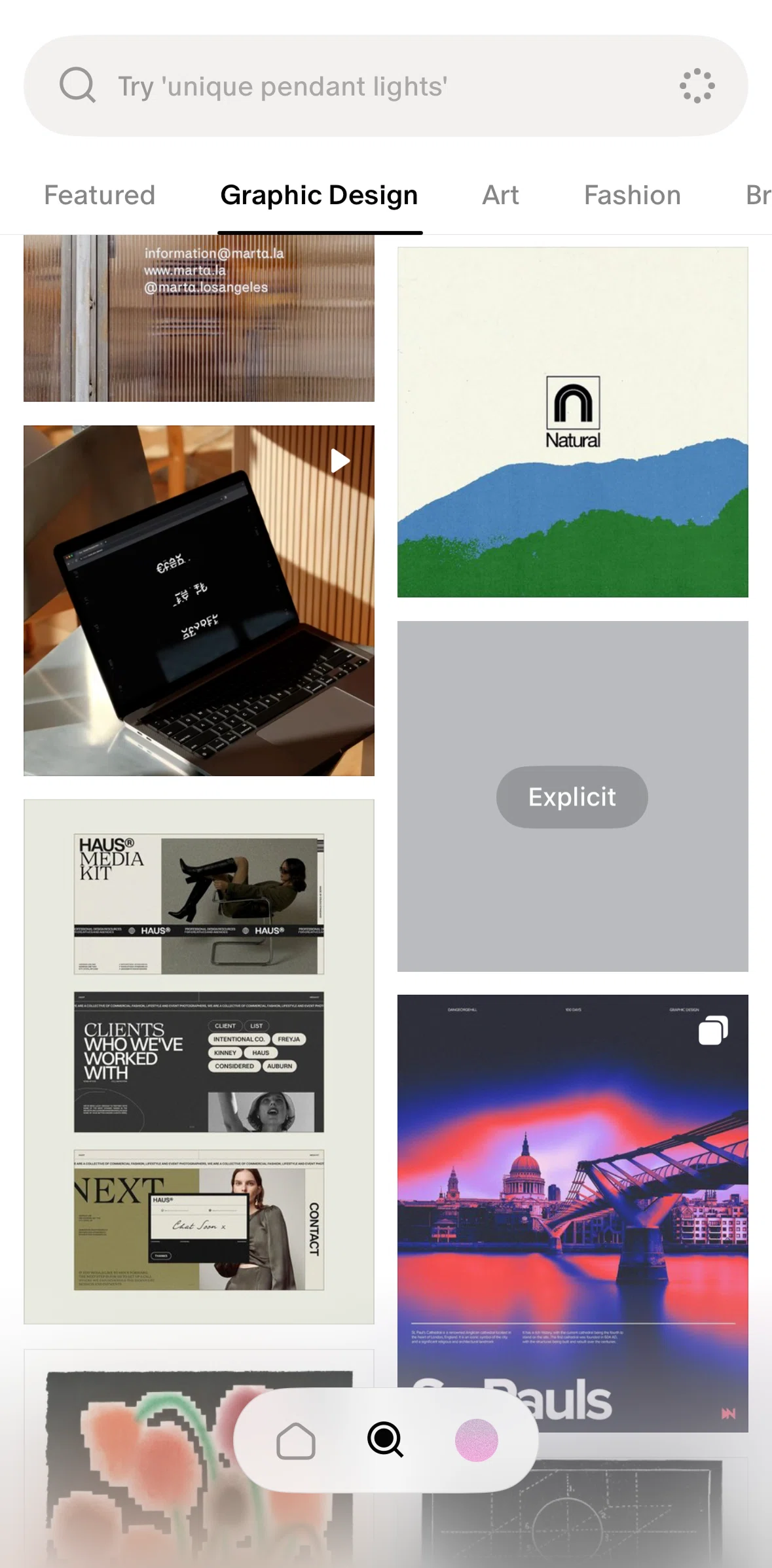 Cosmos Screen screen in the Showing an explicit content flow
