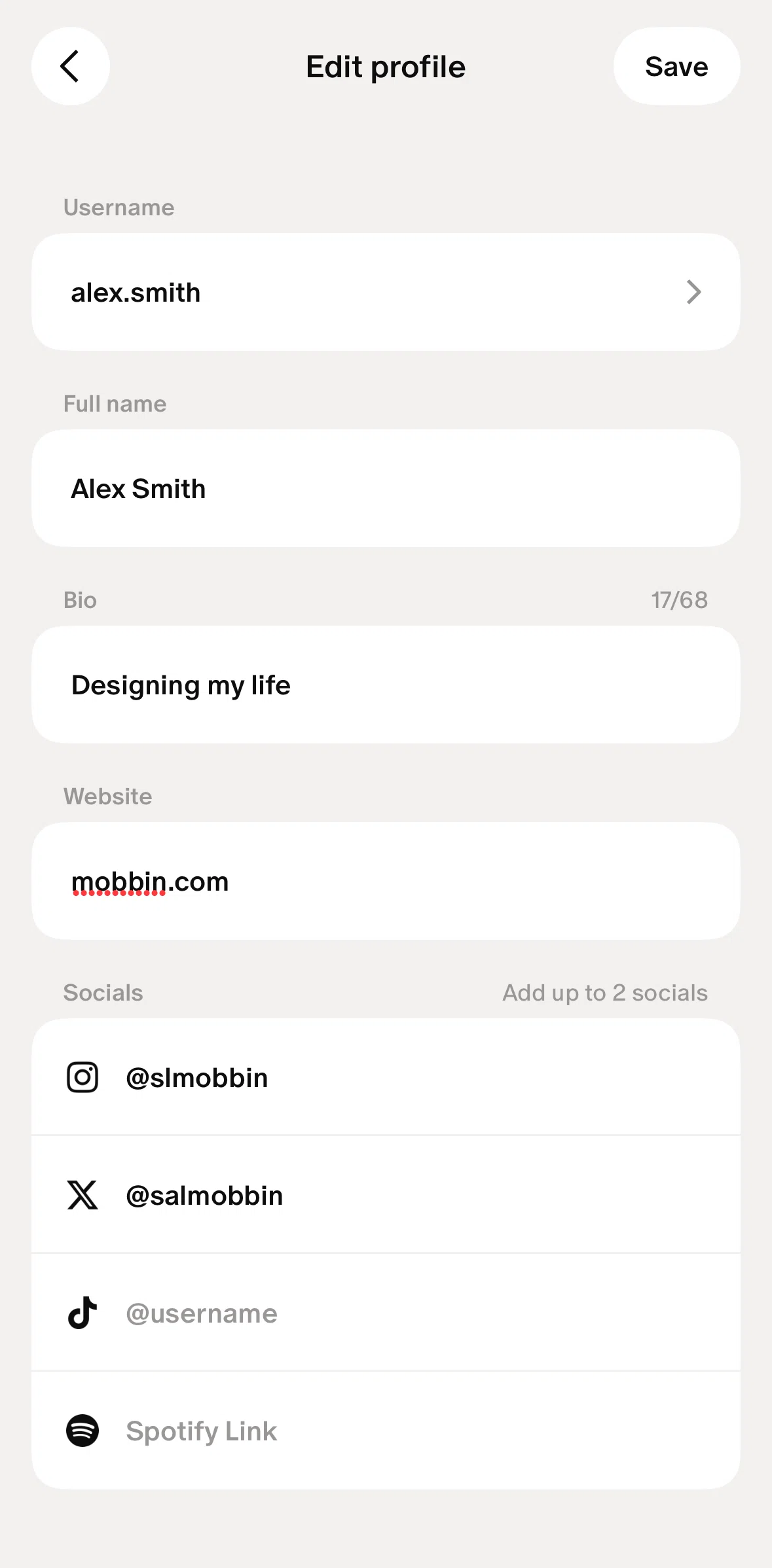 Cosmos Screen screen in the Social accounts limit information flow