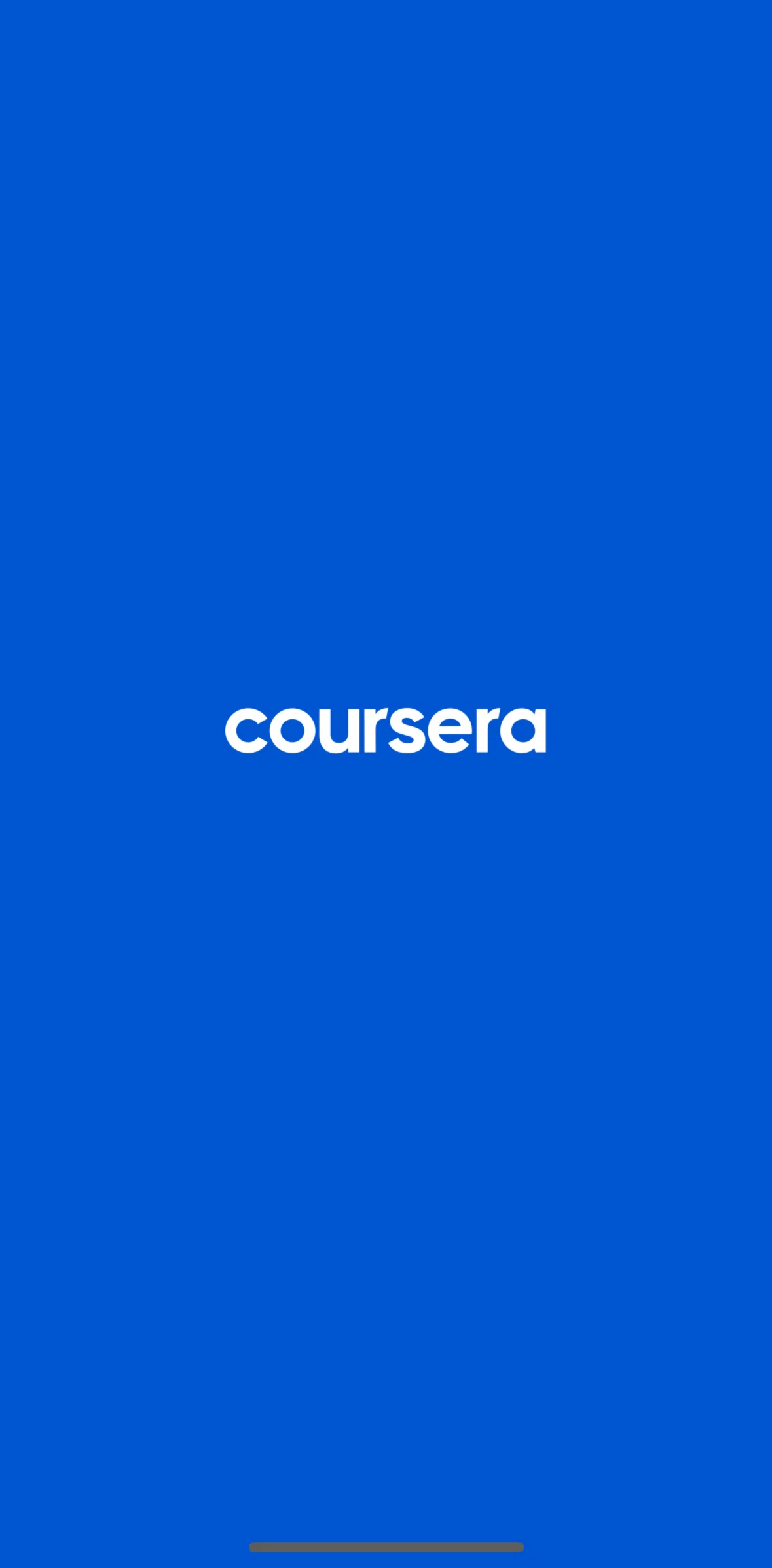 Coursera Screen screen in the Onboarding flow