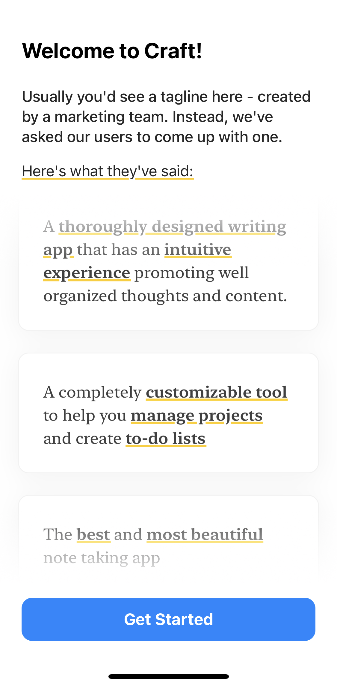 Craft Do Screen screen in the General Browsing flow