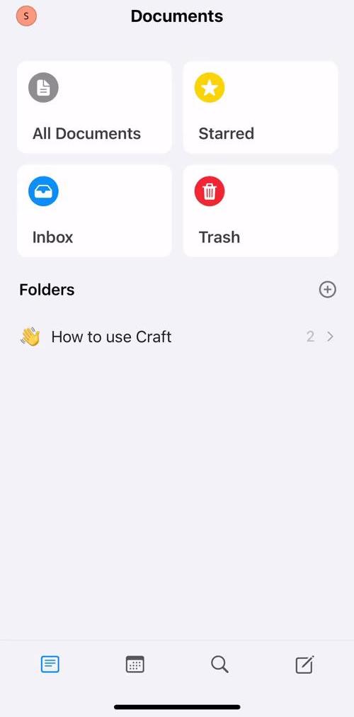 Craft Documents screen in the Creating A Document flow