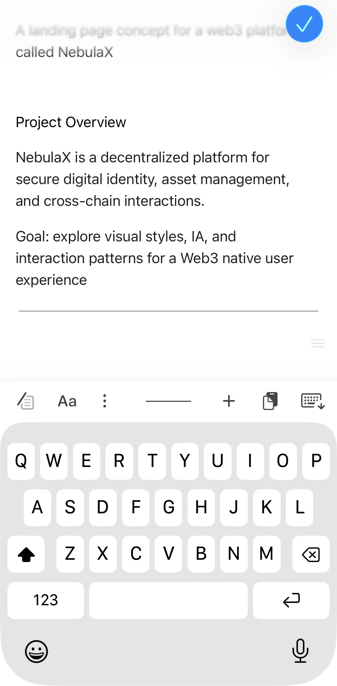 Craft Screen 1 screen in the Creating a page (grouping) flow