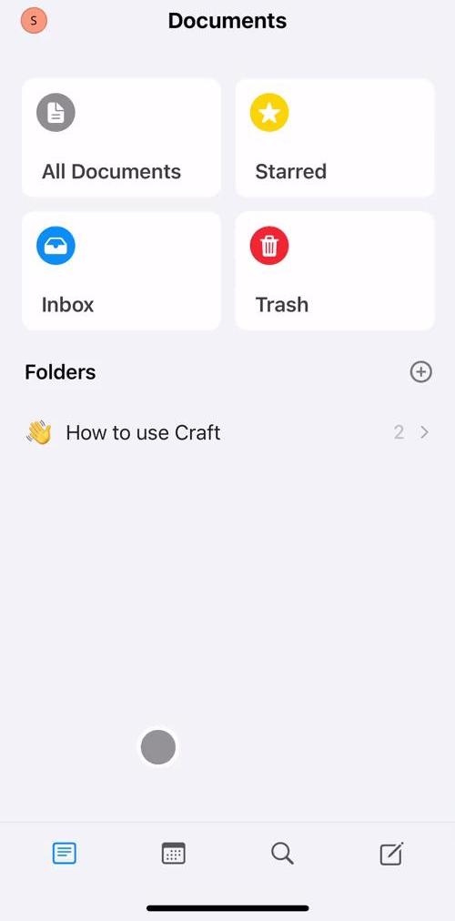 Craft Documents screen in the Sharing flow