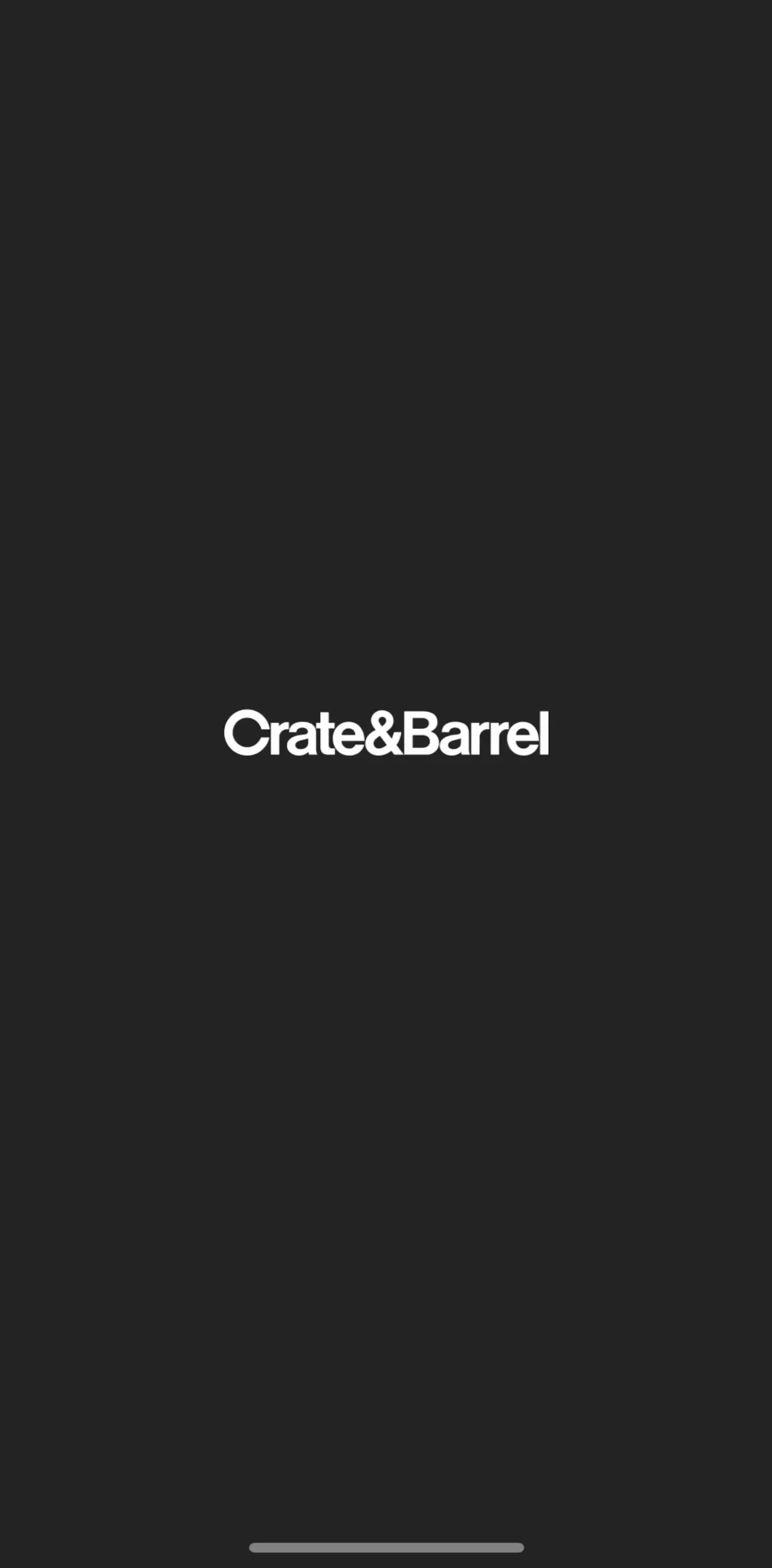 Crate & Barrel Screen screen in the Onboarding flow