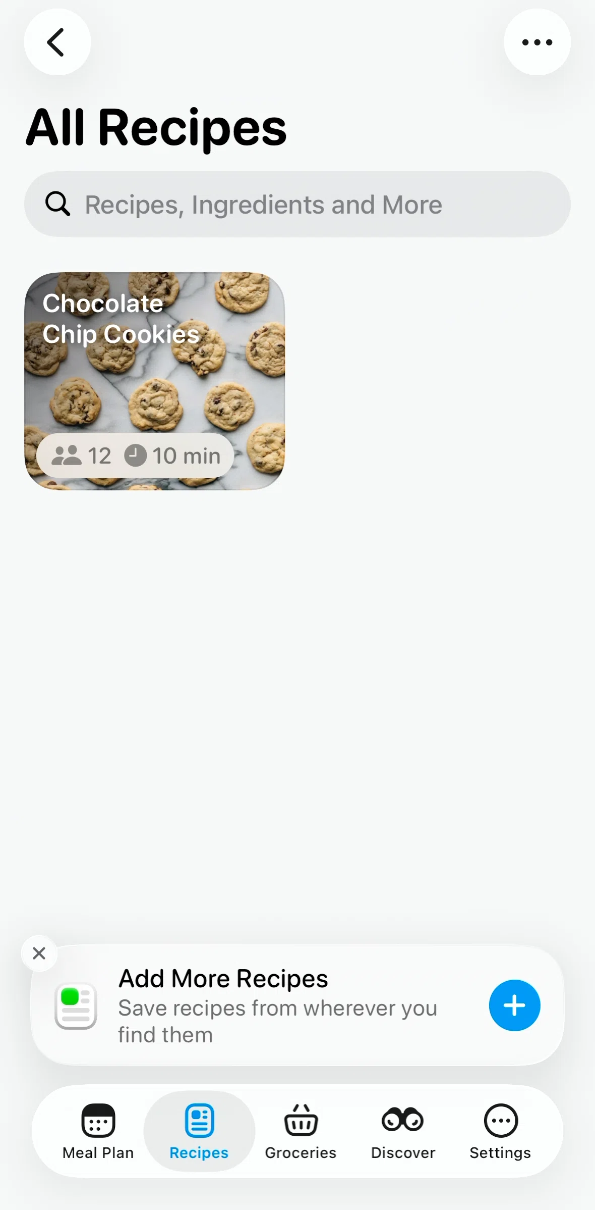 Crouton Screen screen in the Creating an account flow