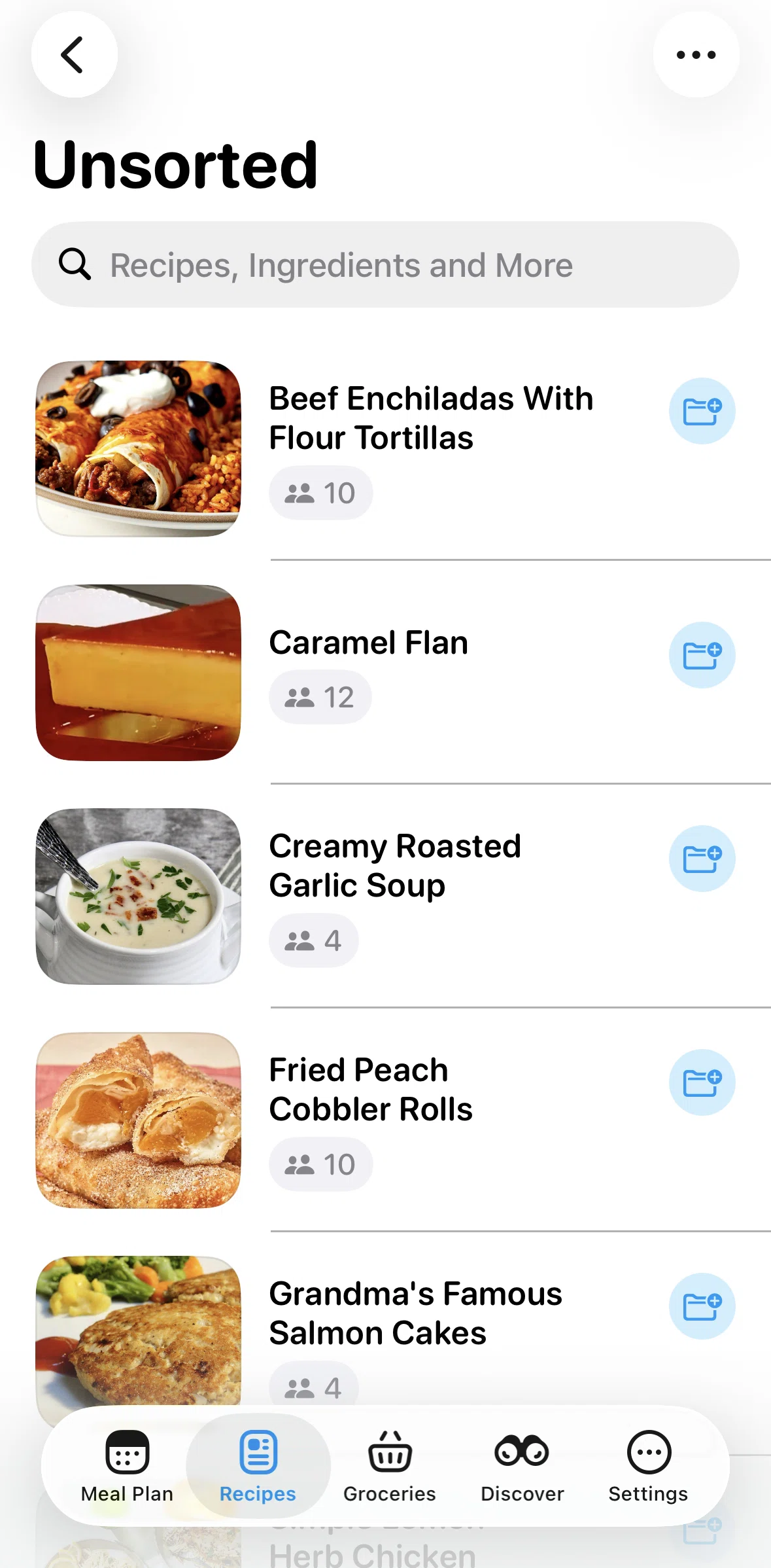 Crouton Screen screen in the Setting up folders & tags flow