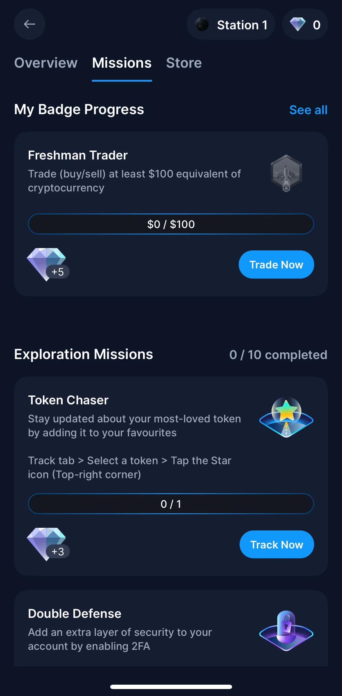Crypto Com Screen screen in the Badges flow