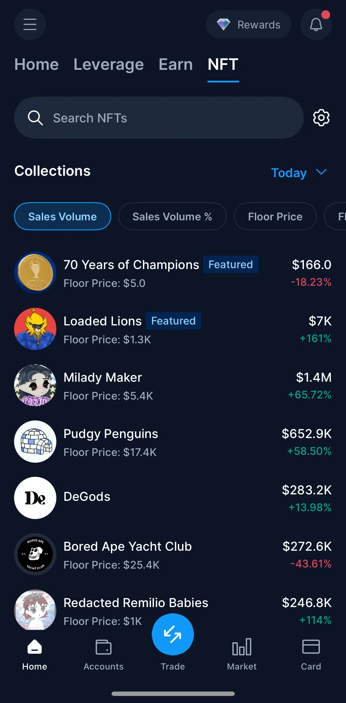 Crypto Com Screen screen in the Collection detail flow