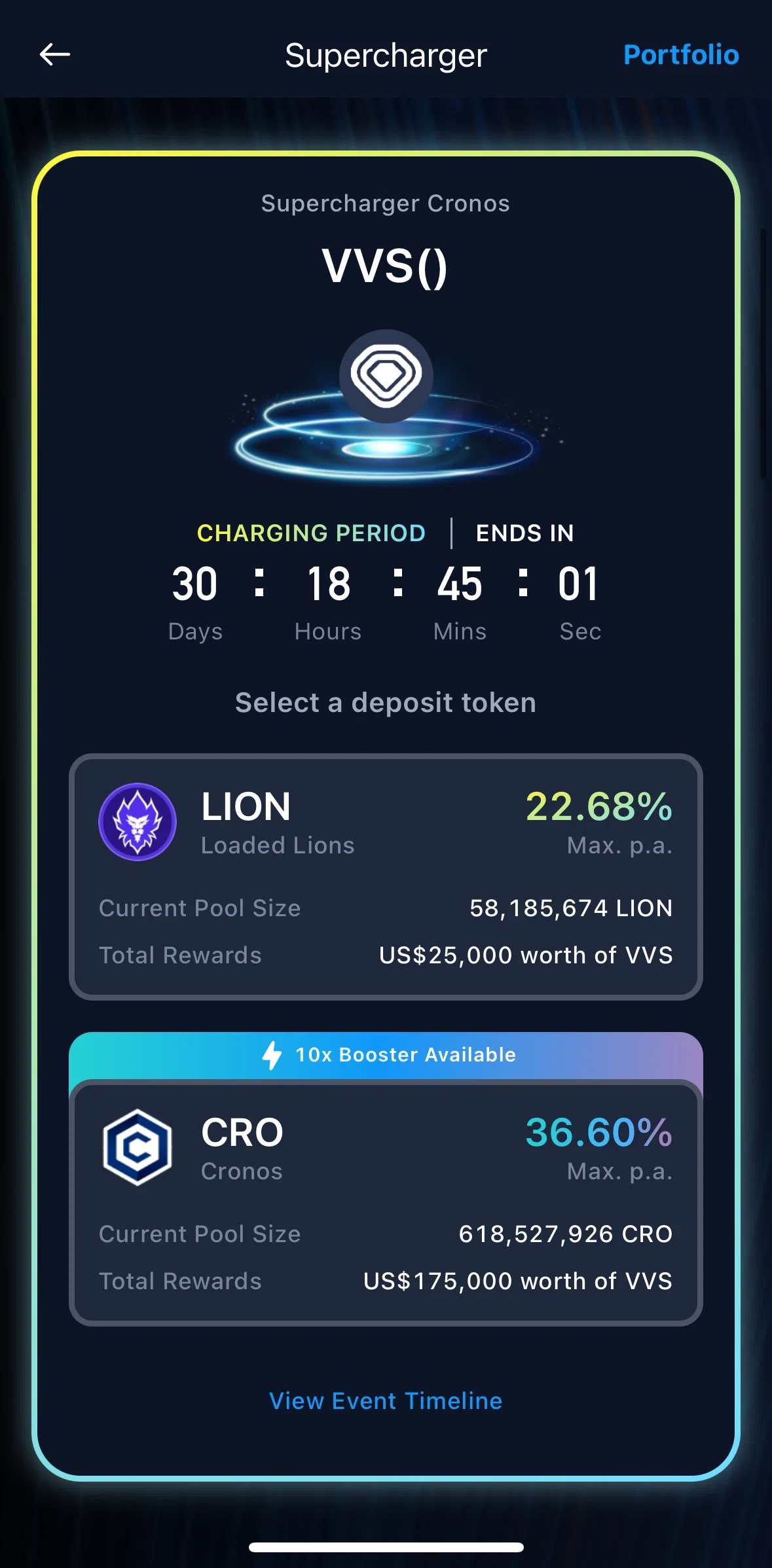 Crypto Com Screen screen in the Deposit a coin (Supercharger) flow