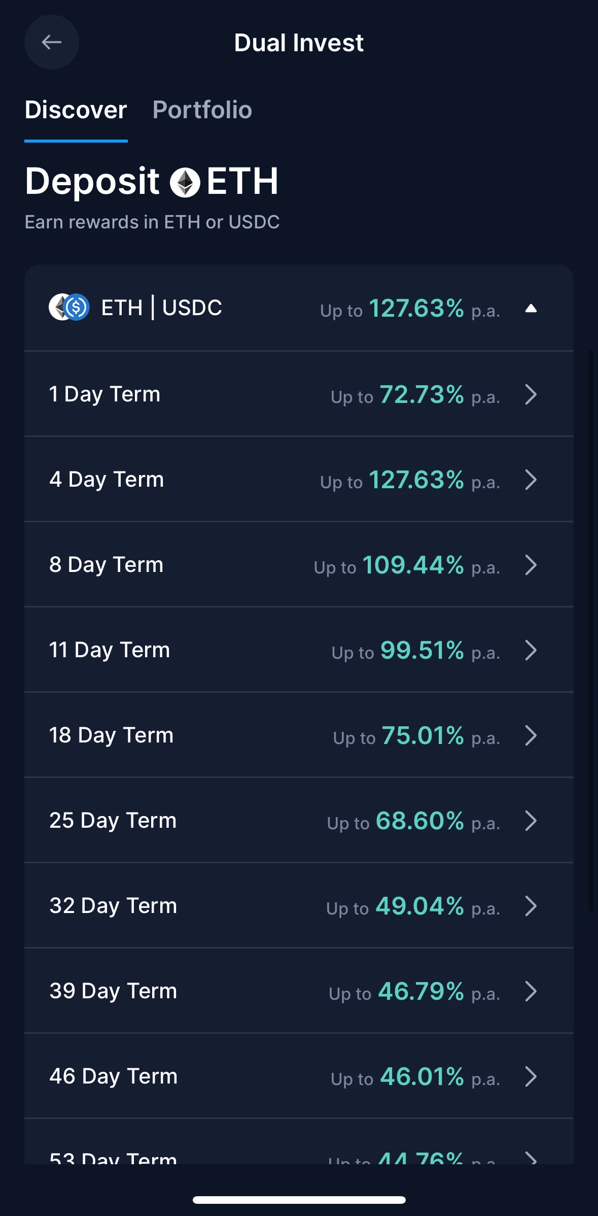 Crypto Com Screen screen in the Depositing a coin flow