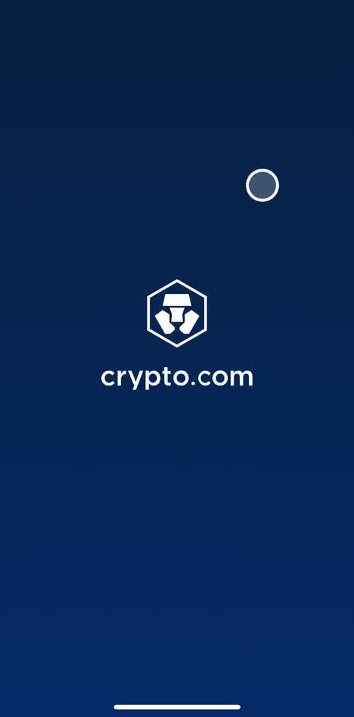 Crypto Com Splash screen screen in the Onboarding flow