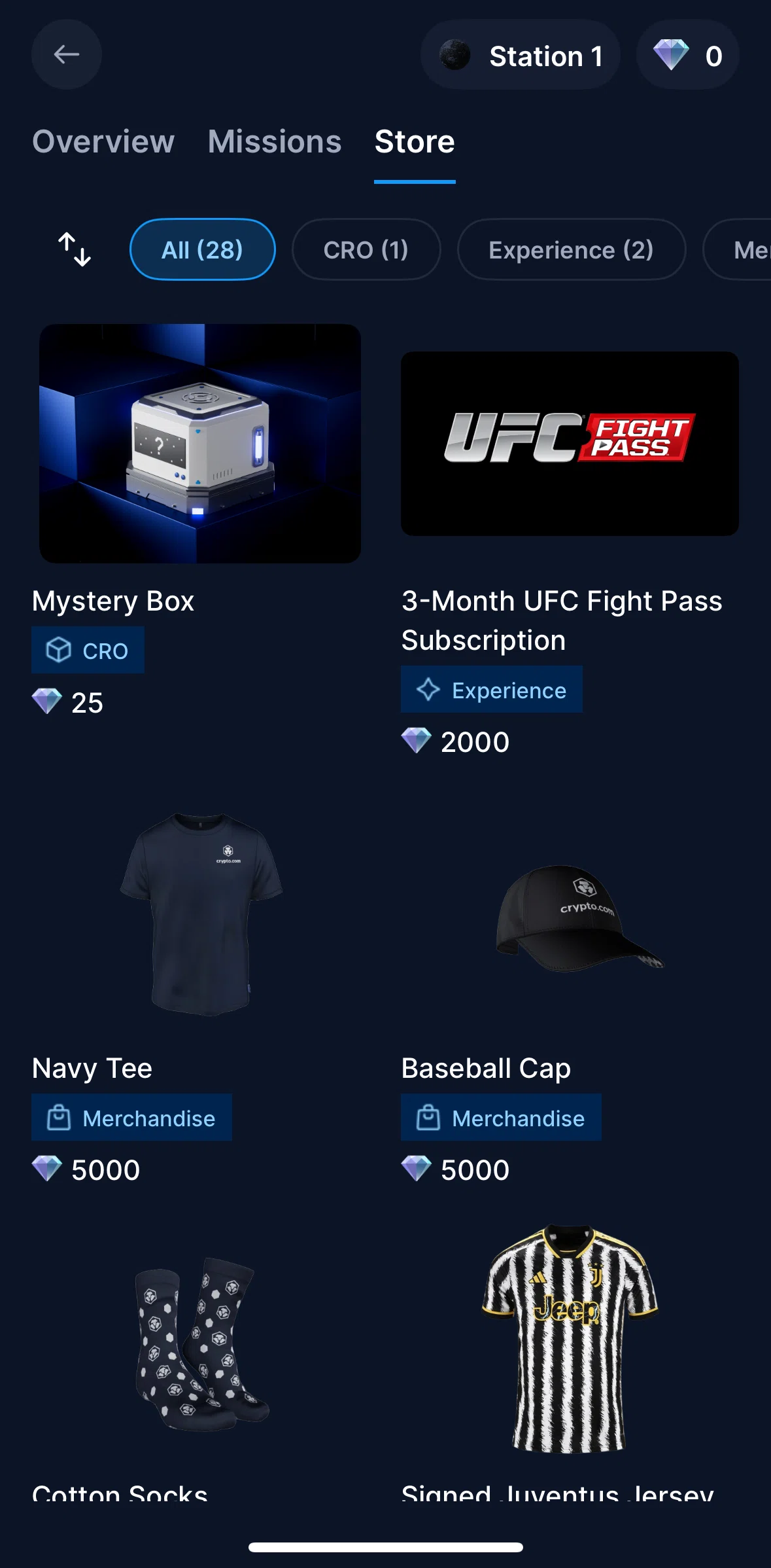 Crypto Com Screen screen in the Redeeming a reward flow