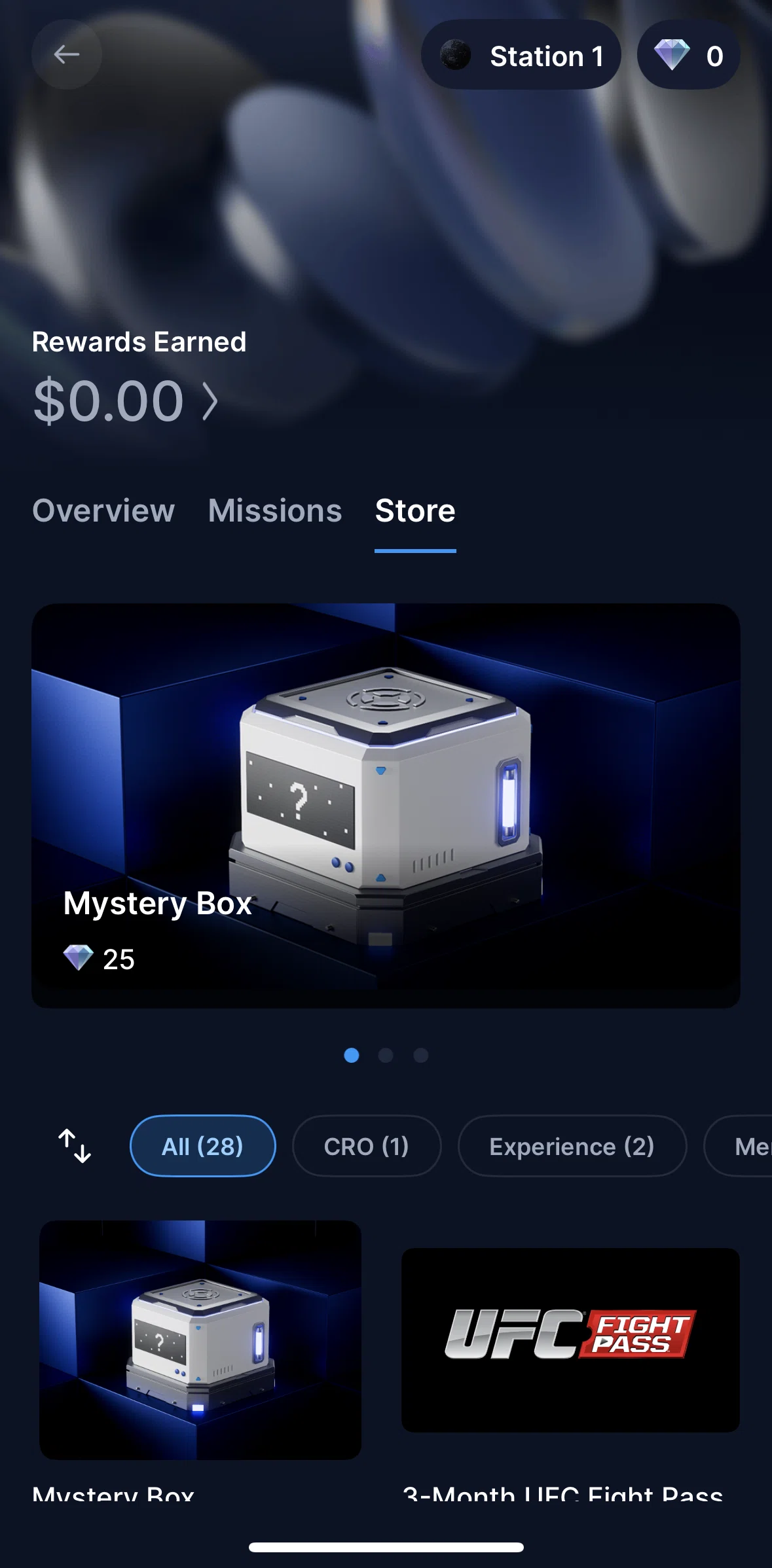 Crypto Com Screen screen in the Store flow