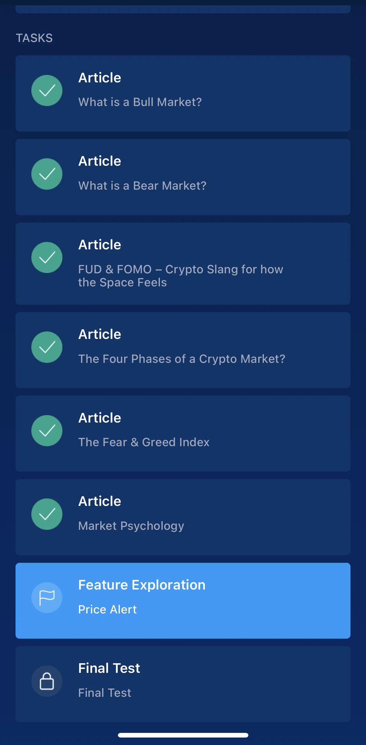 Crypto Com Screen screen in the Task detail (feature exploration) flow