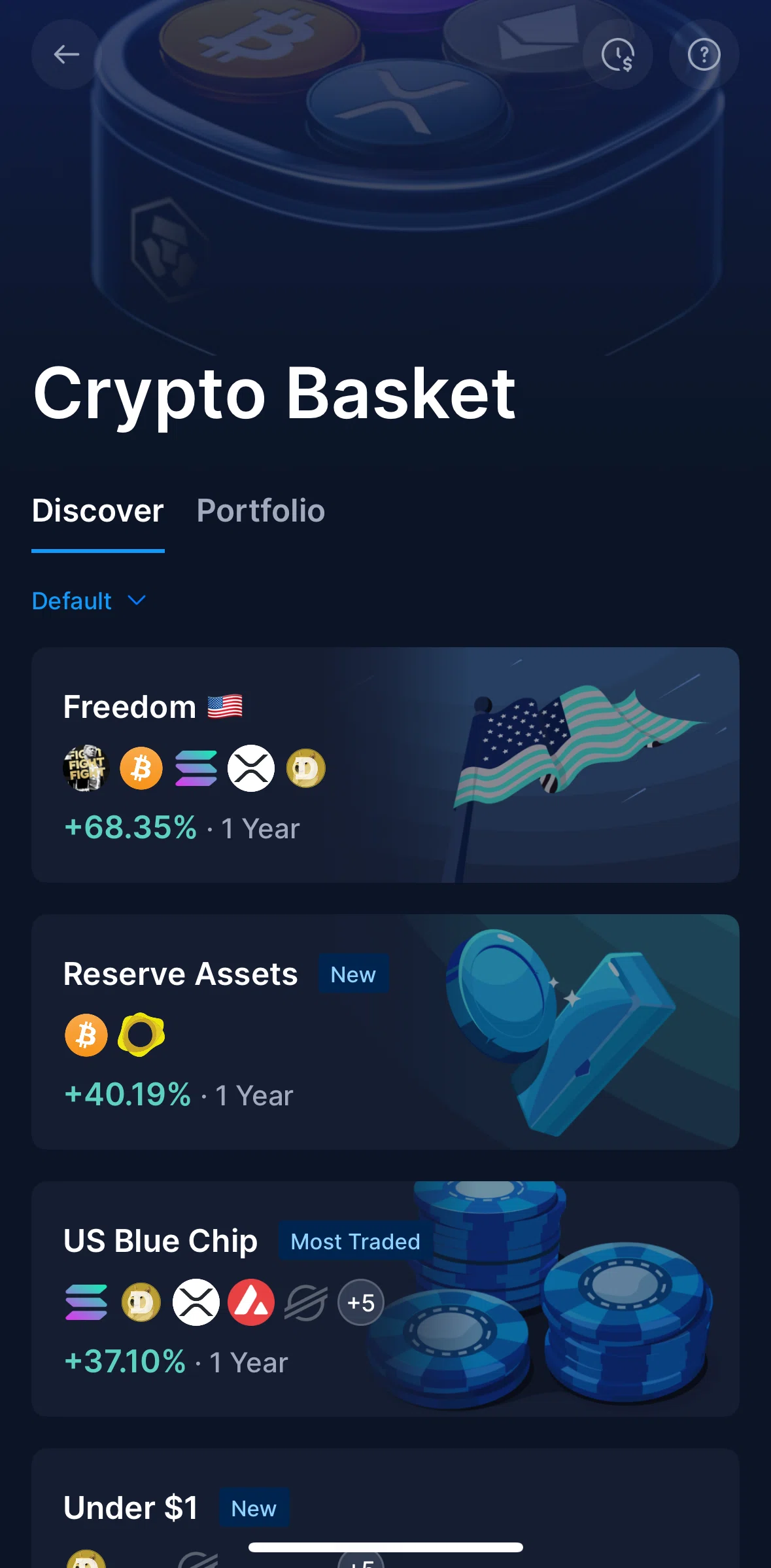 Crypto Com Screen screen in the Transaction history (Crypto Basket) flow