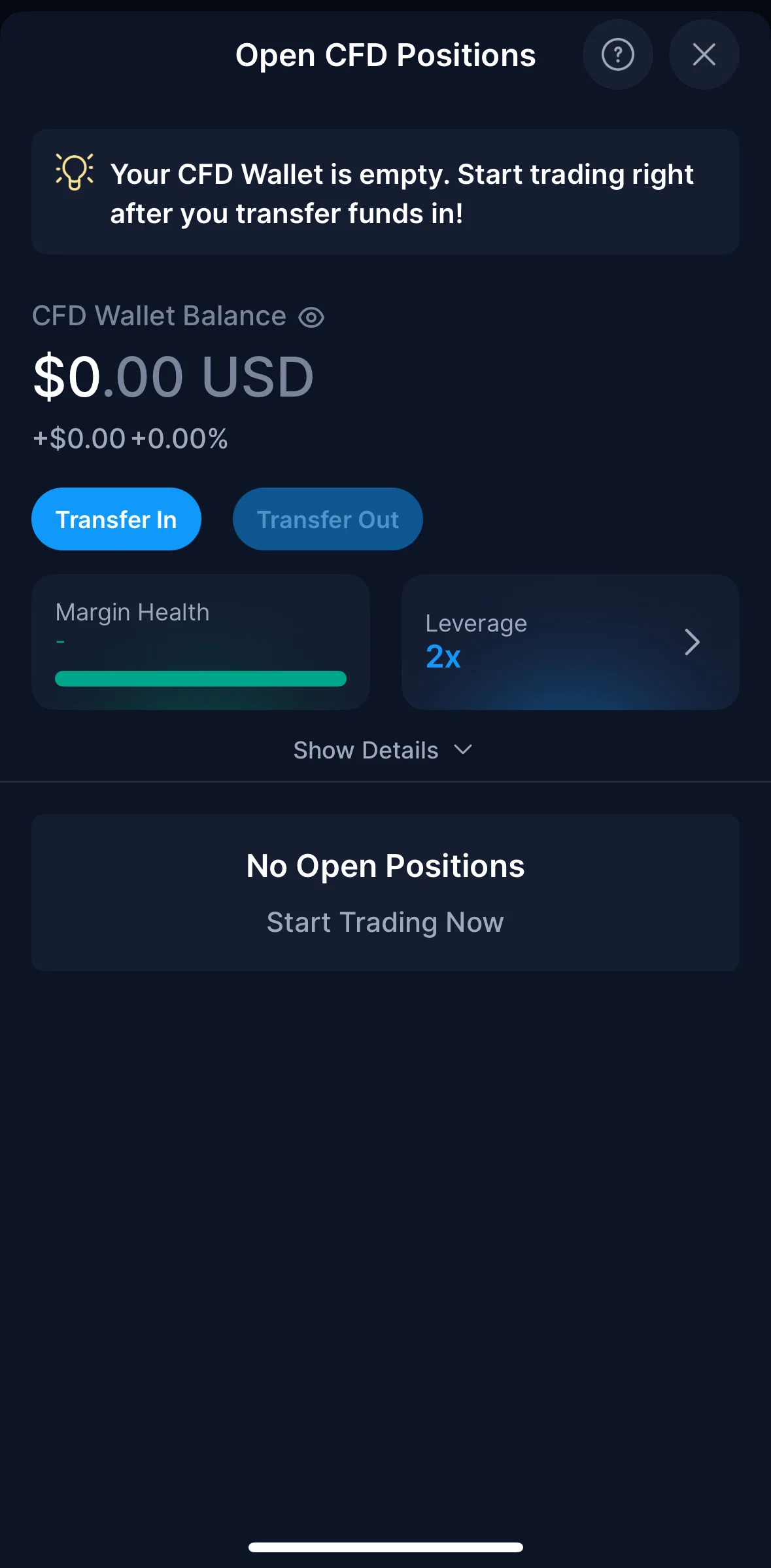 Crypto Com Screen screen in the Transferring in funds flow