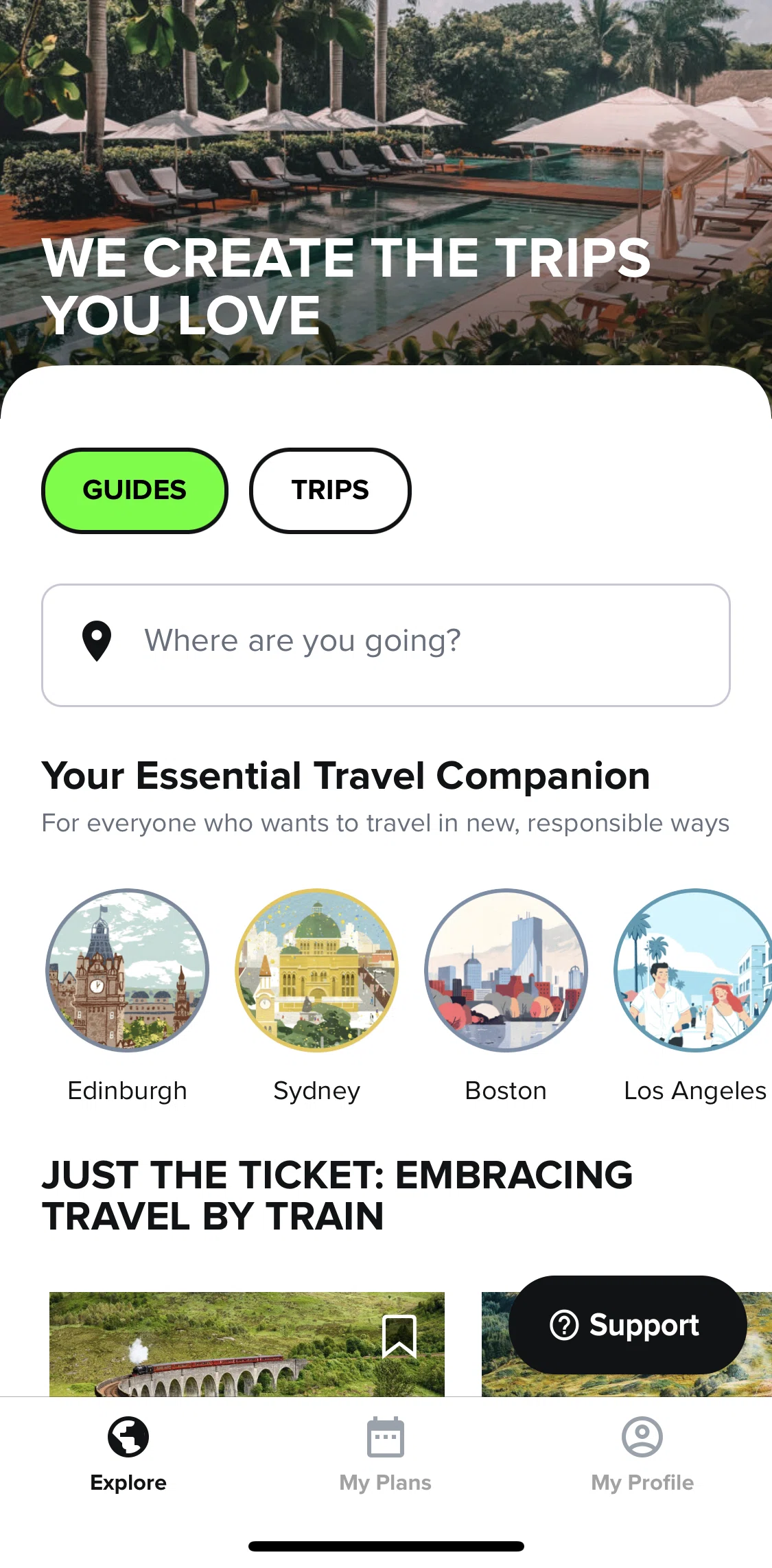 Culture Trip Screen screen in the Searching Culture Trip flow