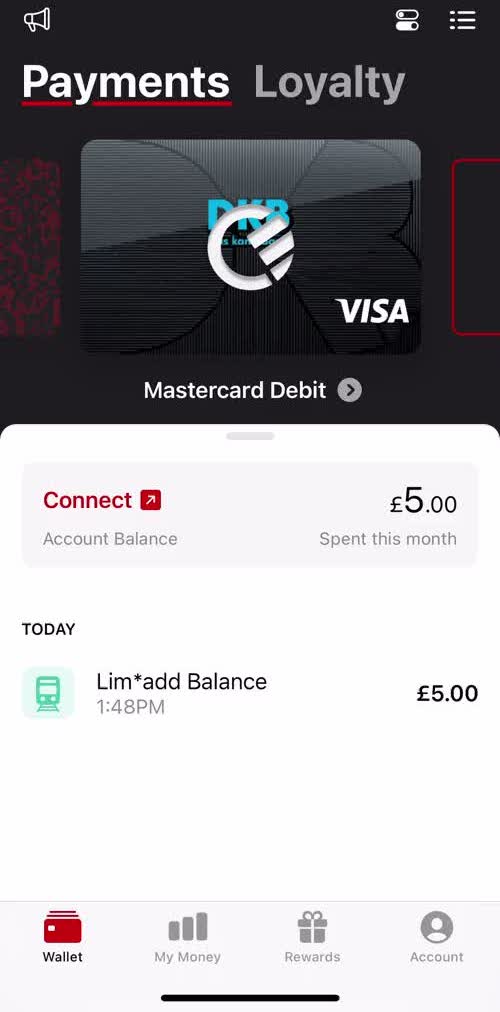 Curve Wallet screen in the Adding Payment Details flow