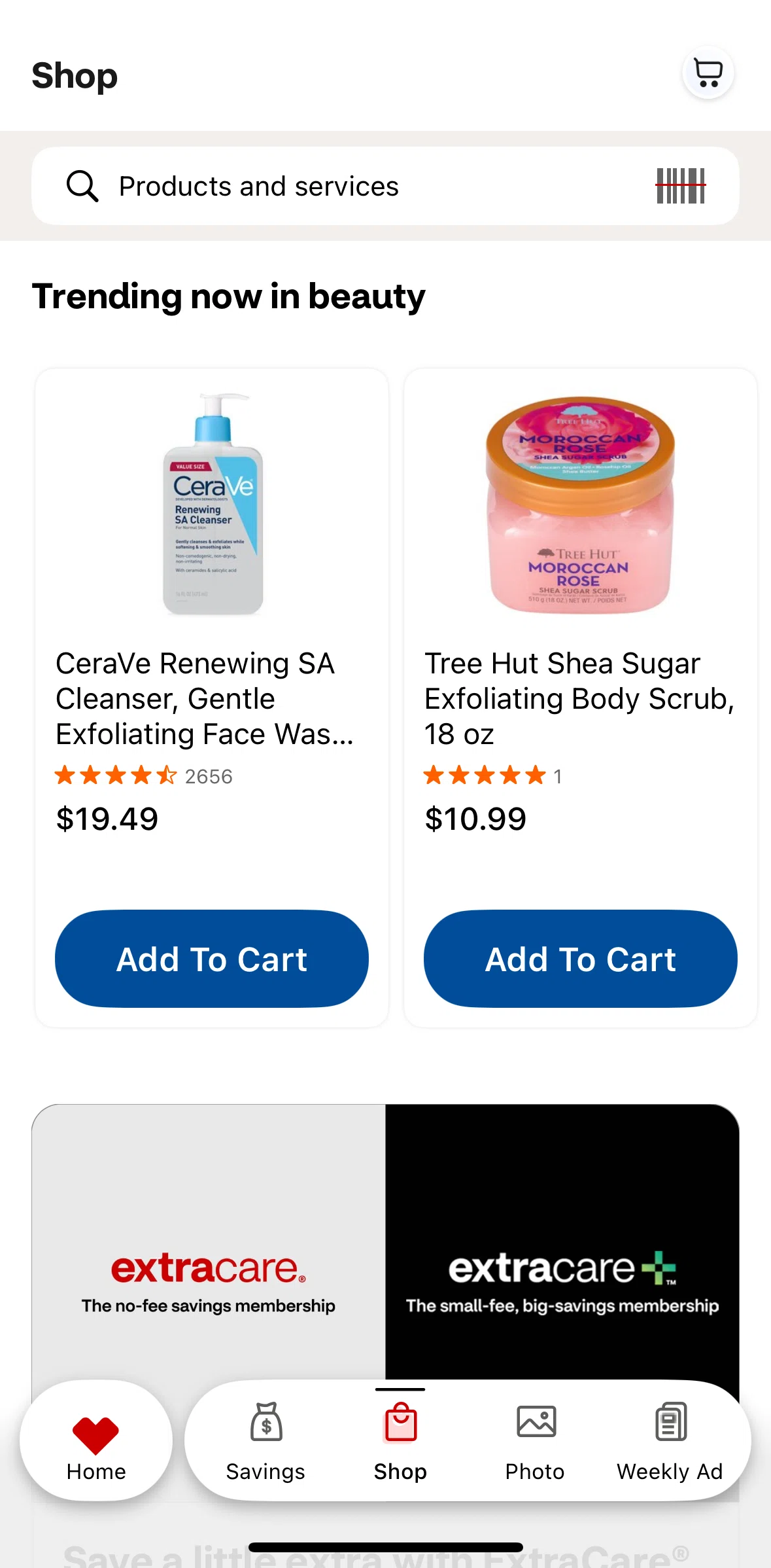 CVS Health Screen screen in the Product detail flow