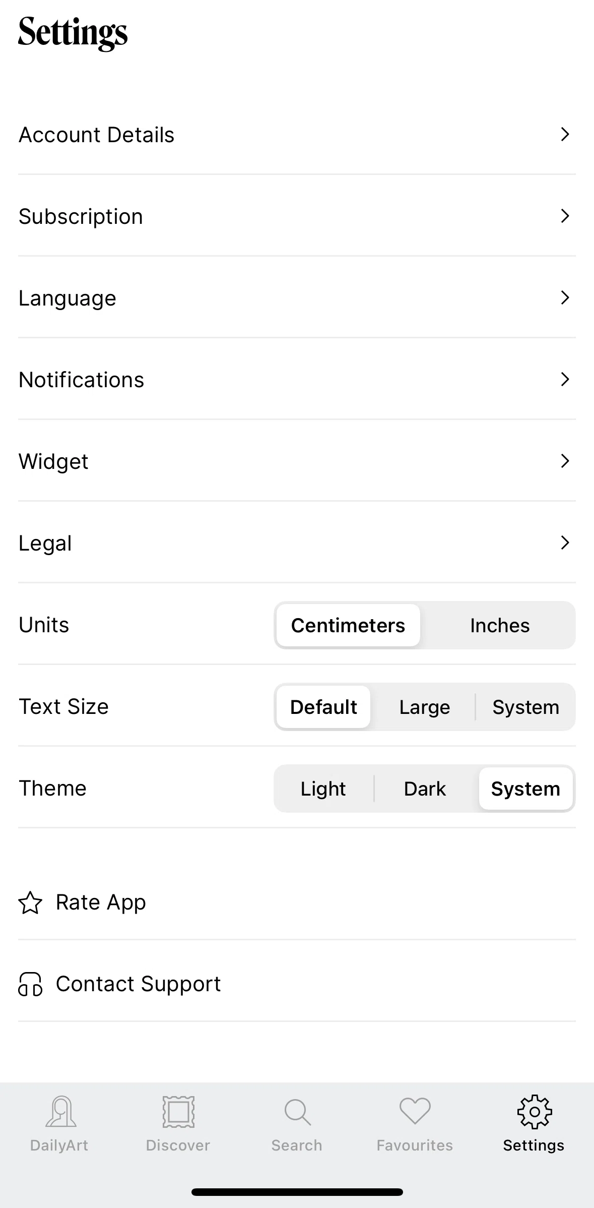 DailyArt Screen screen in the Subscription flow