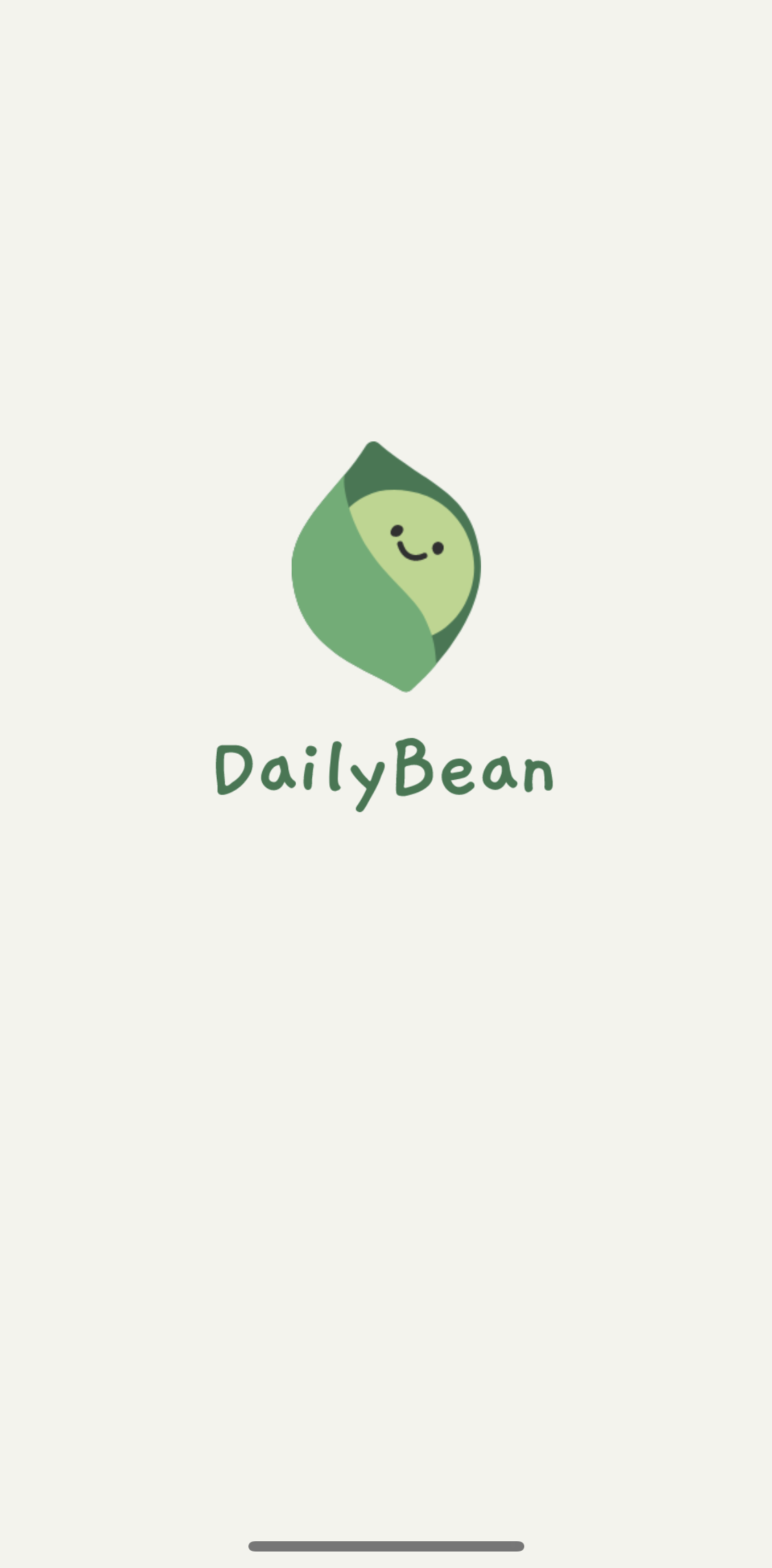 Dailybean Splash screen screen in the General Browsing flow