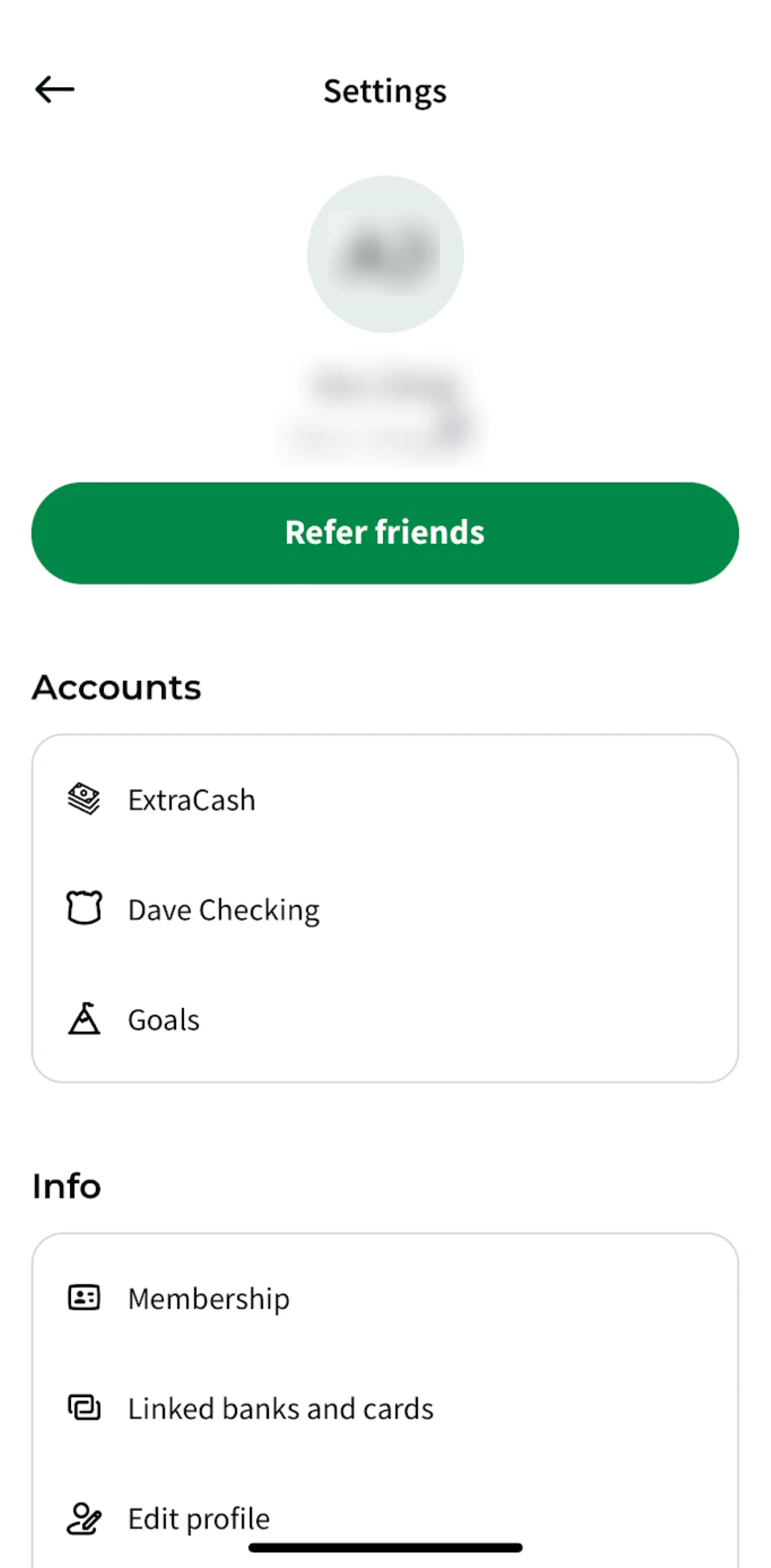 Dave Screen screen in the Membership flow