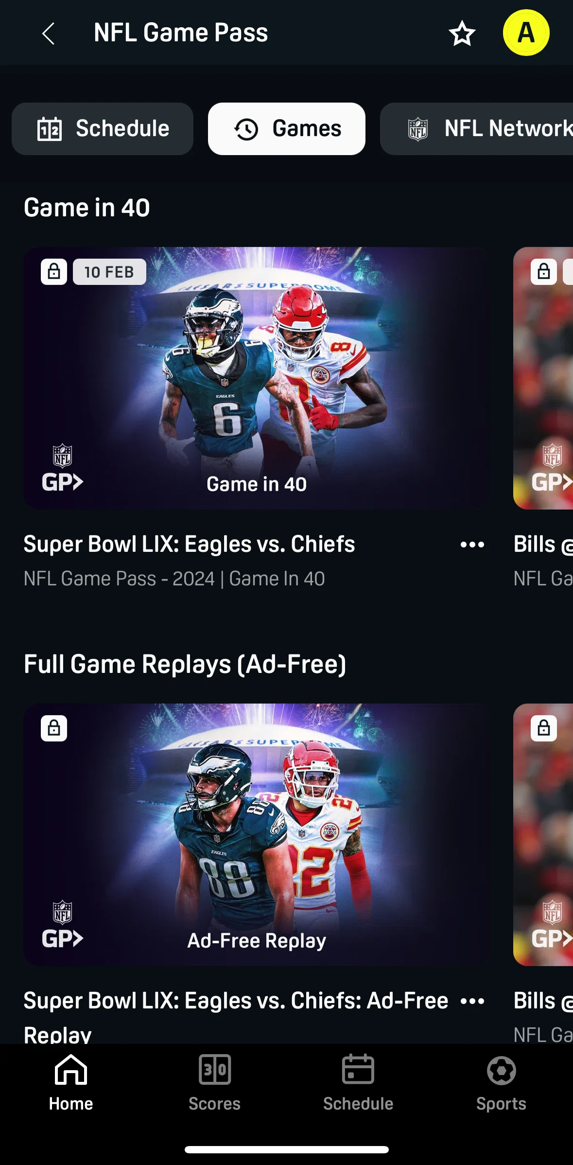 DAZN Screen screen in the Game detail flow