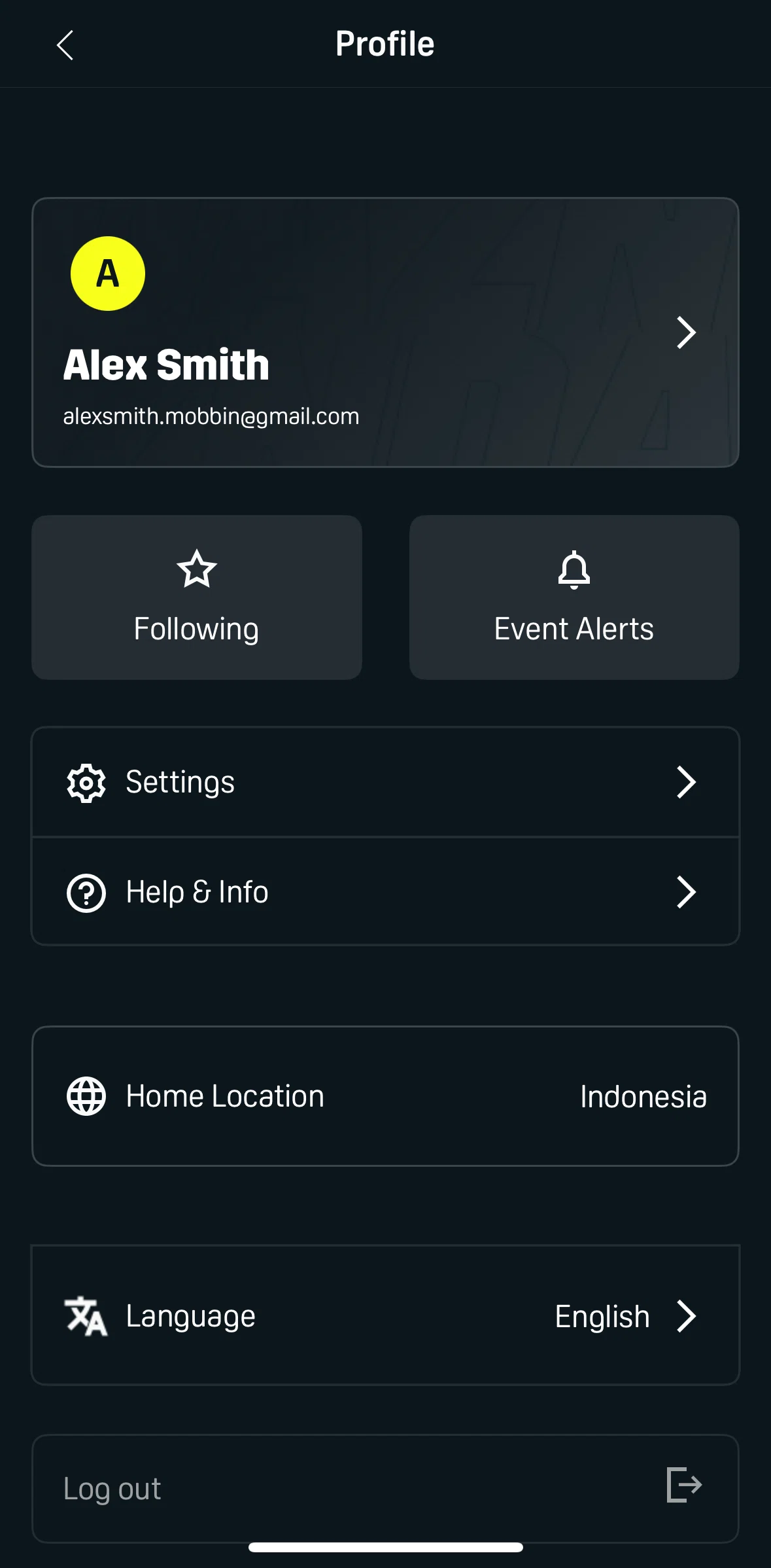 DAZN Screen screen in the Help & info flow
