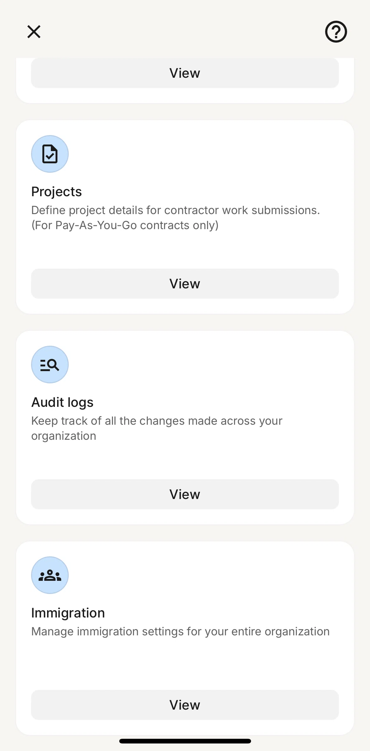 Deel Screen screen in the Audit logs flow