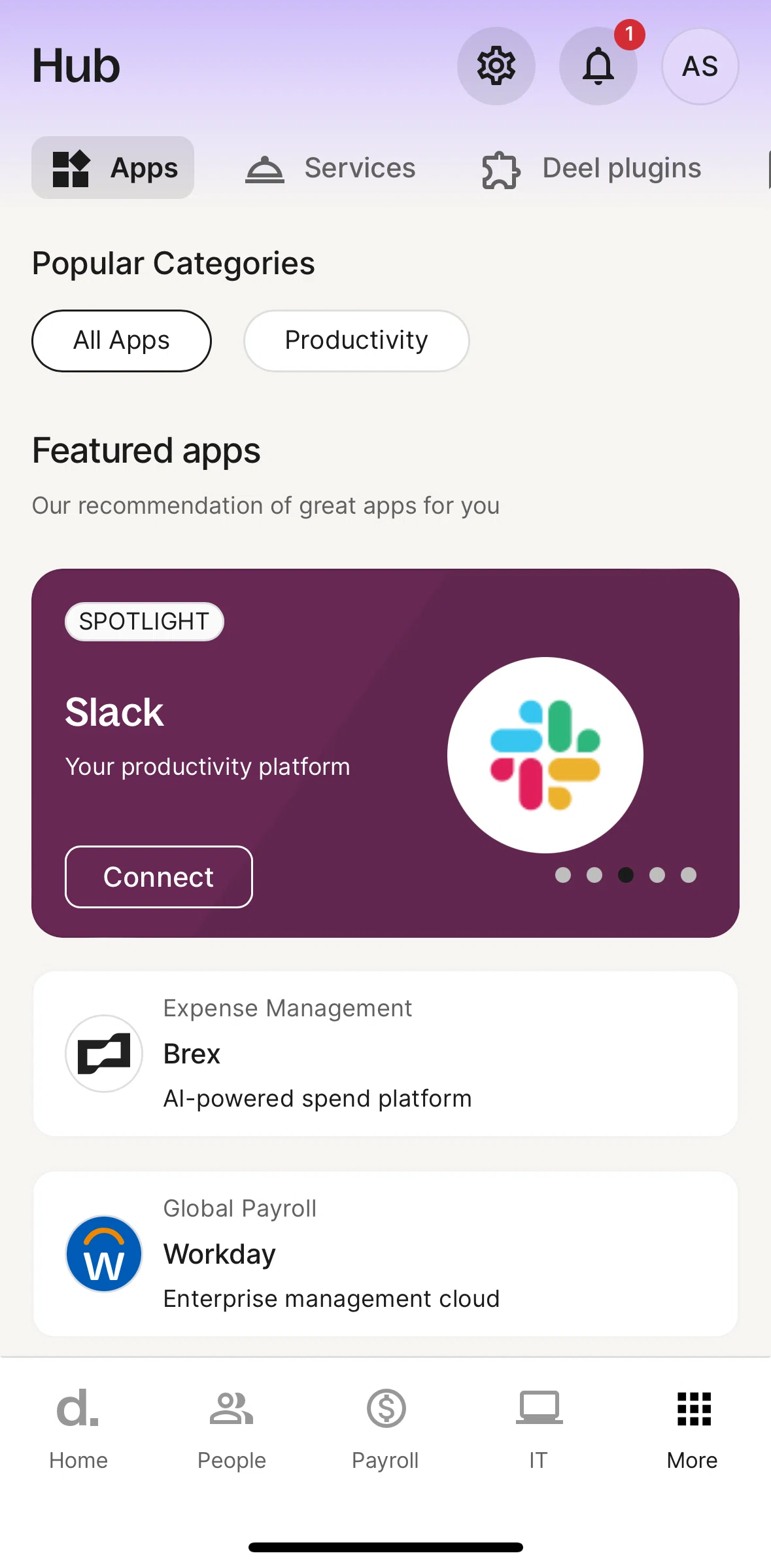 Deel Screen screen in the Filtering and sorting apps flow