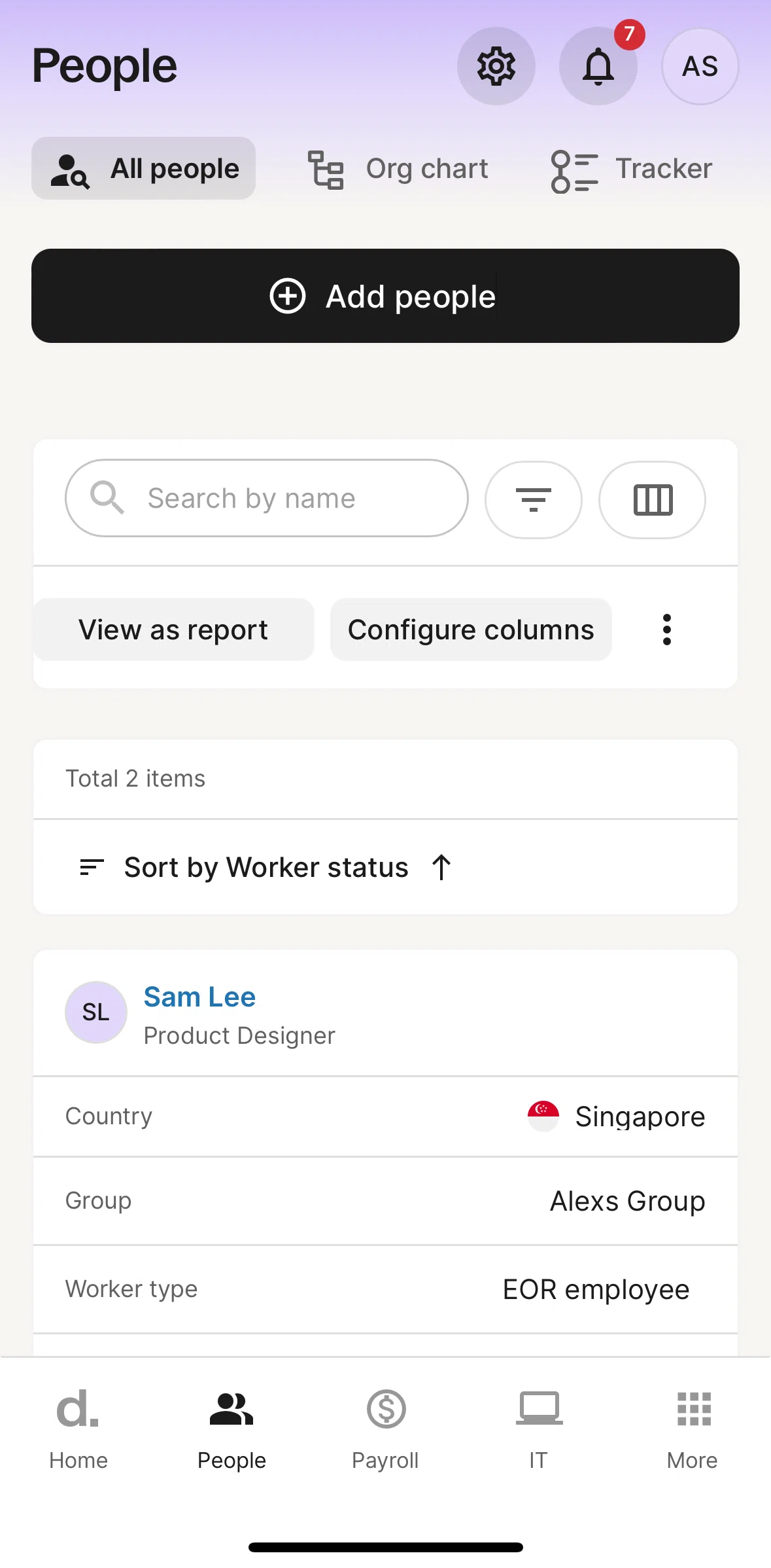 Deel Screen screen in the Sorting worker flow