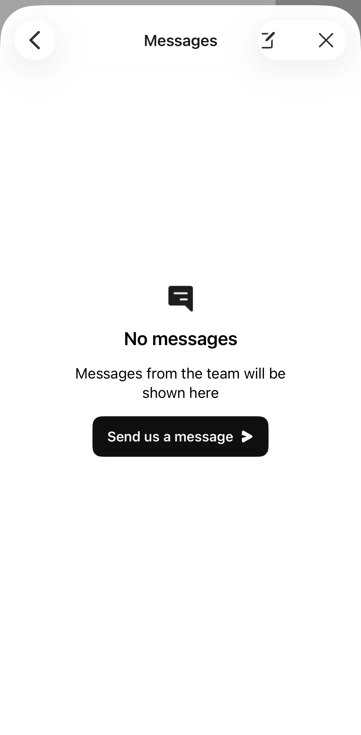 DeepSeek Screen screen in the Sending a message flow