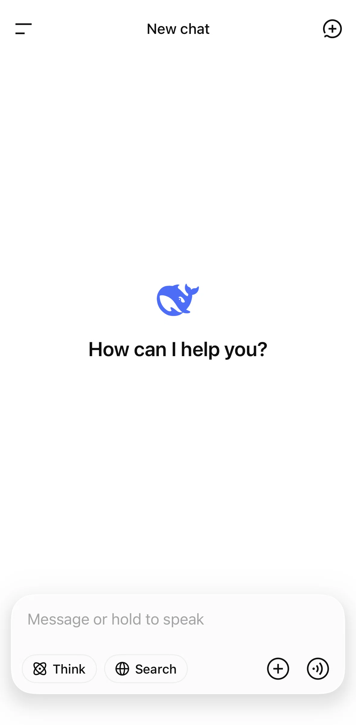 DeepSeek Screen screen in the Settings flow