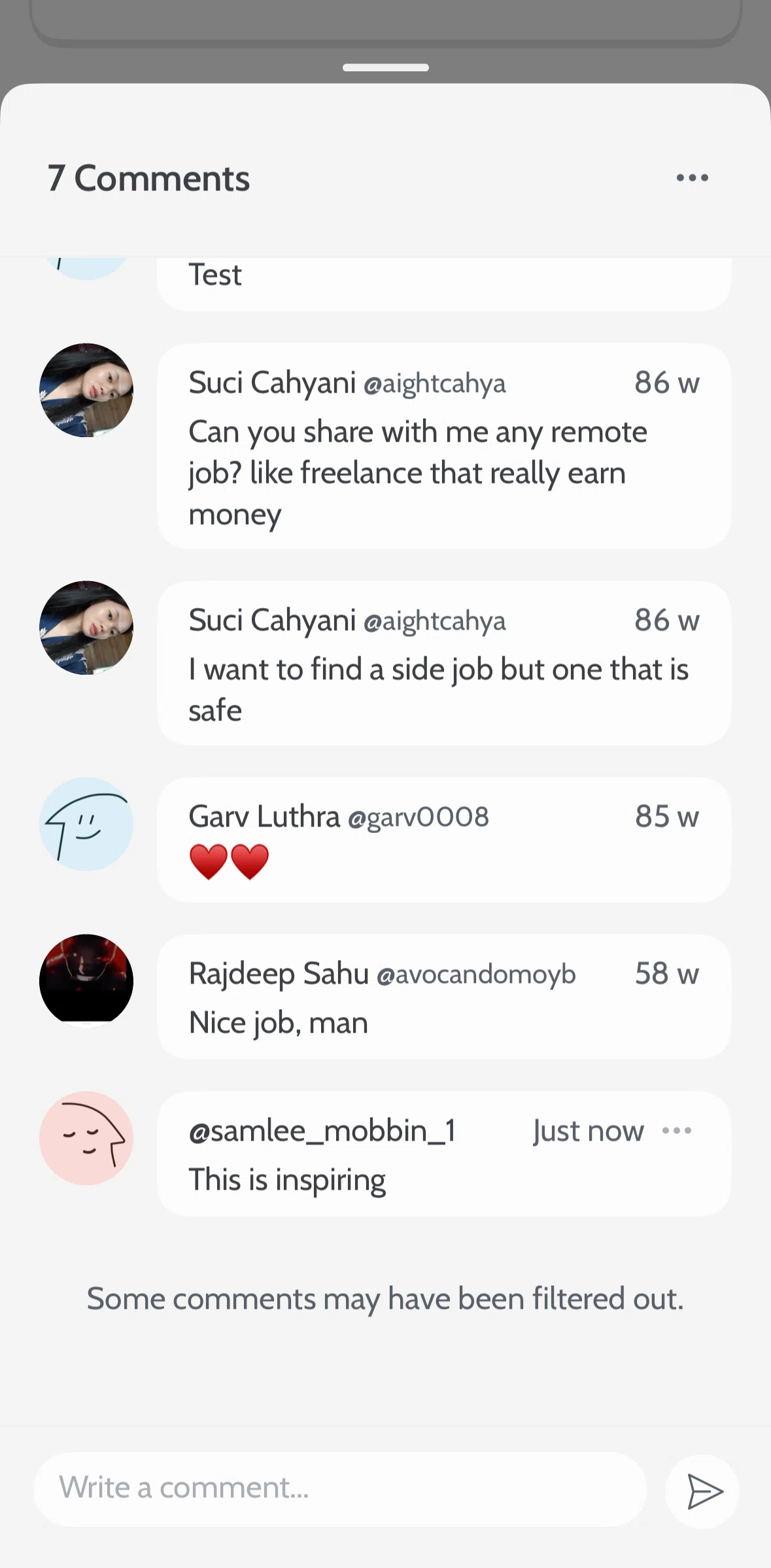 Deepstash Screen screen in the Deleting a comment flow