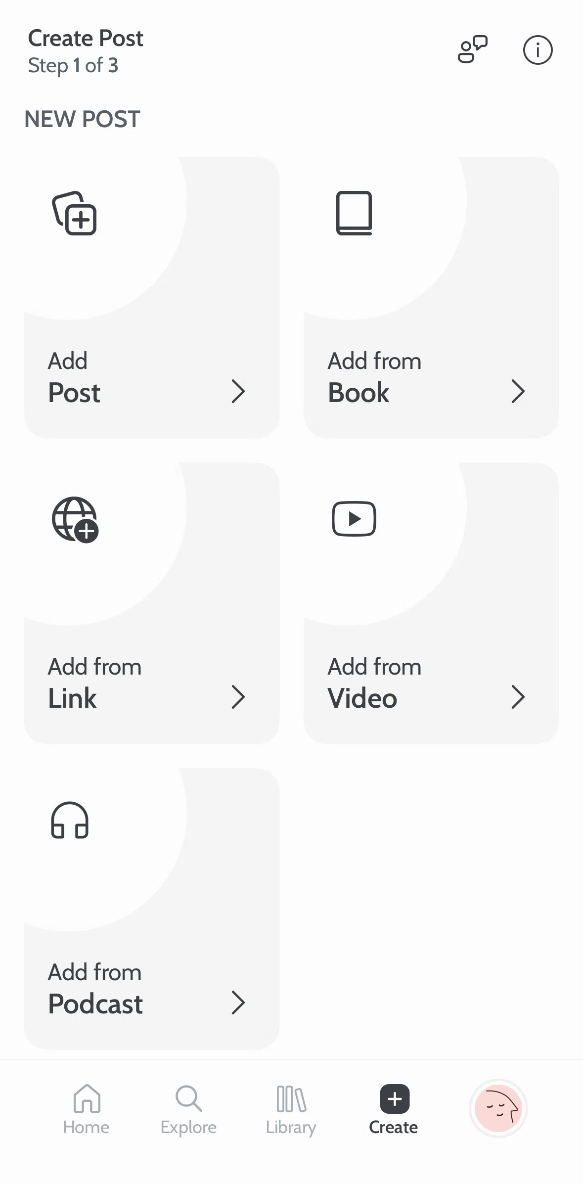 Deepstash Screen screen in the Reporting a bug flow