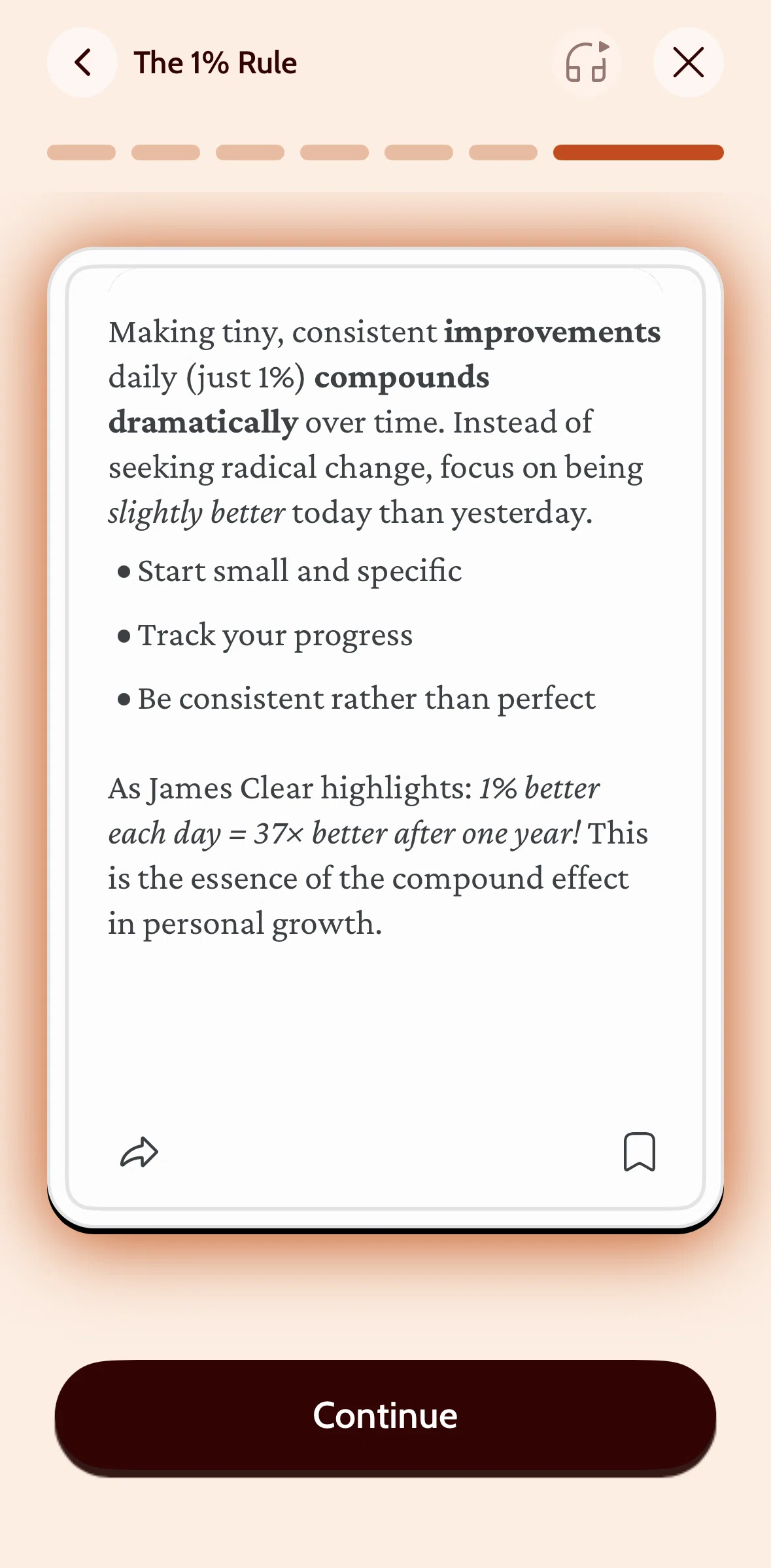 Deepstash Screen screen in the Saving an idea (book) flow