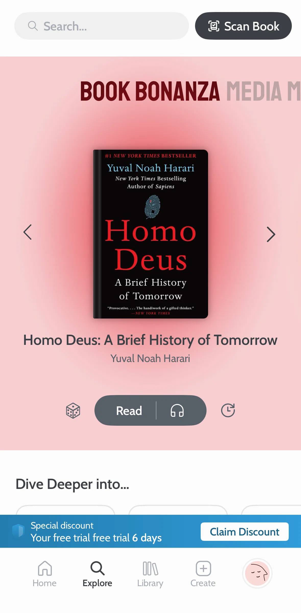 Deepstash Screen screen in the Searching Deepstash flow
