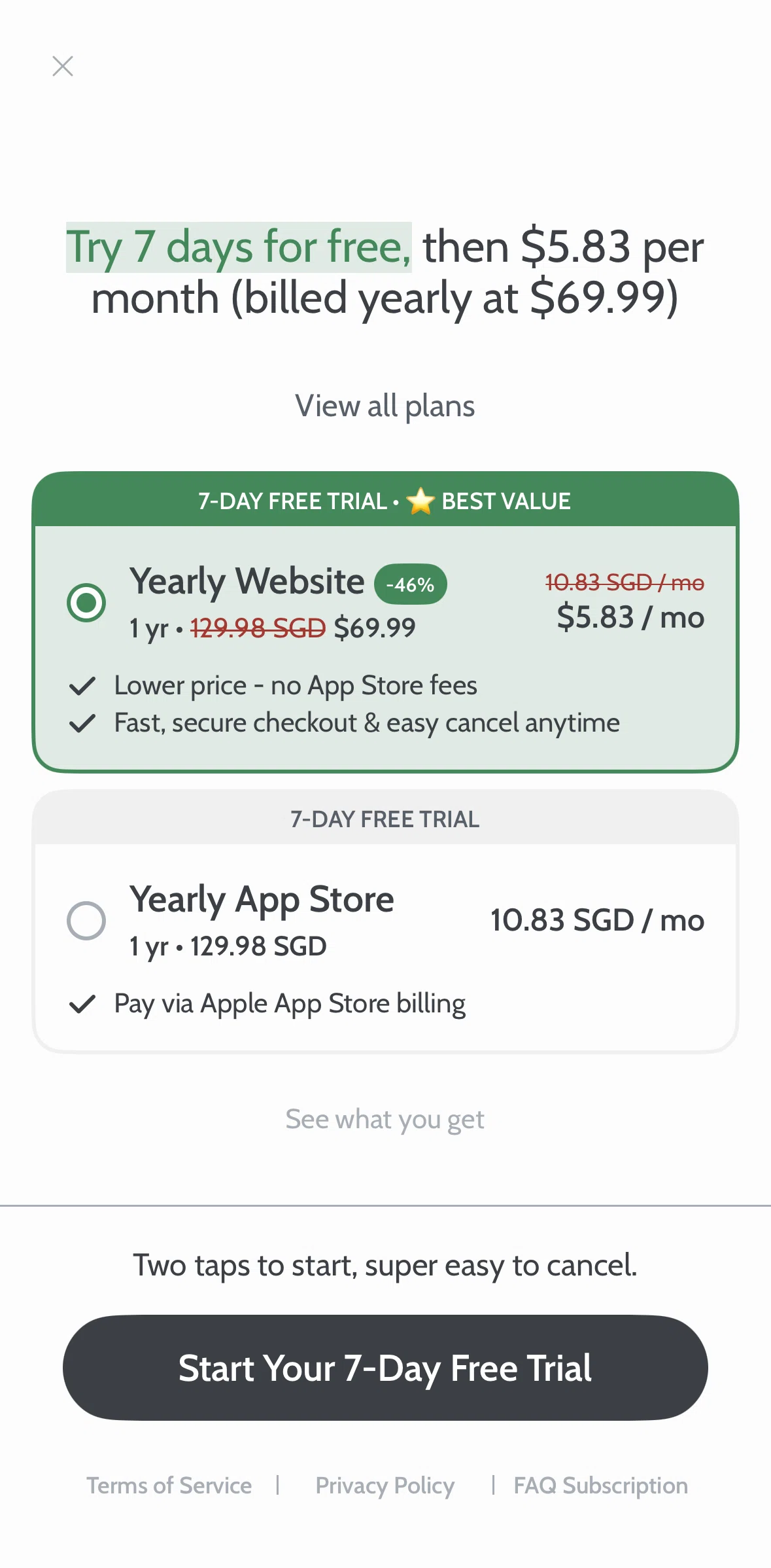 Deepstash Screen screen in the Subscribing to Deepstash Pro flow