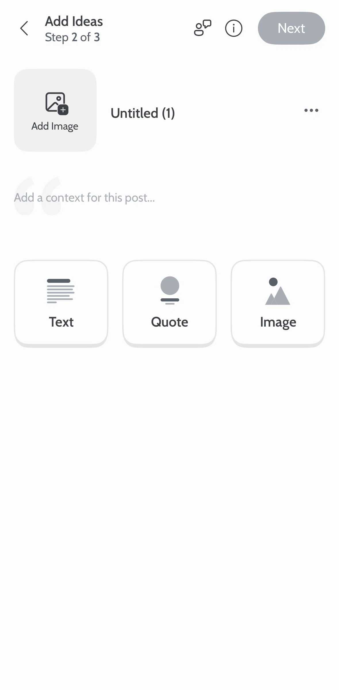 Deepstash Screen screen in the Uploading an image flow