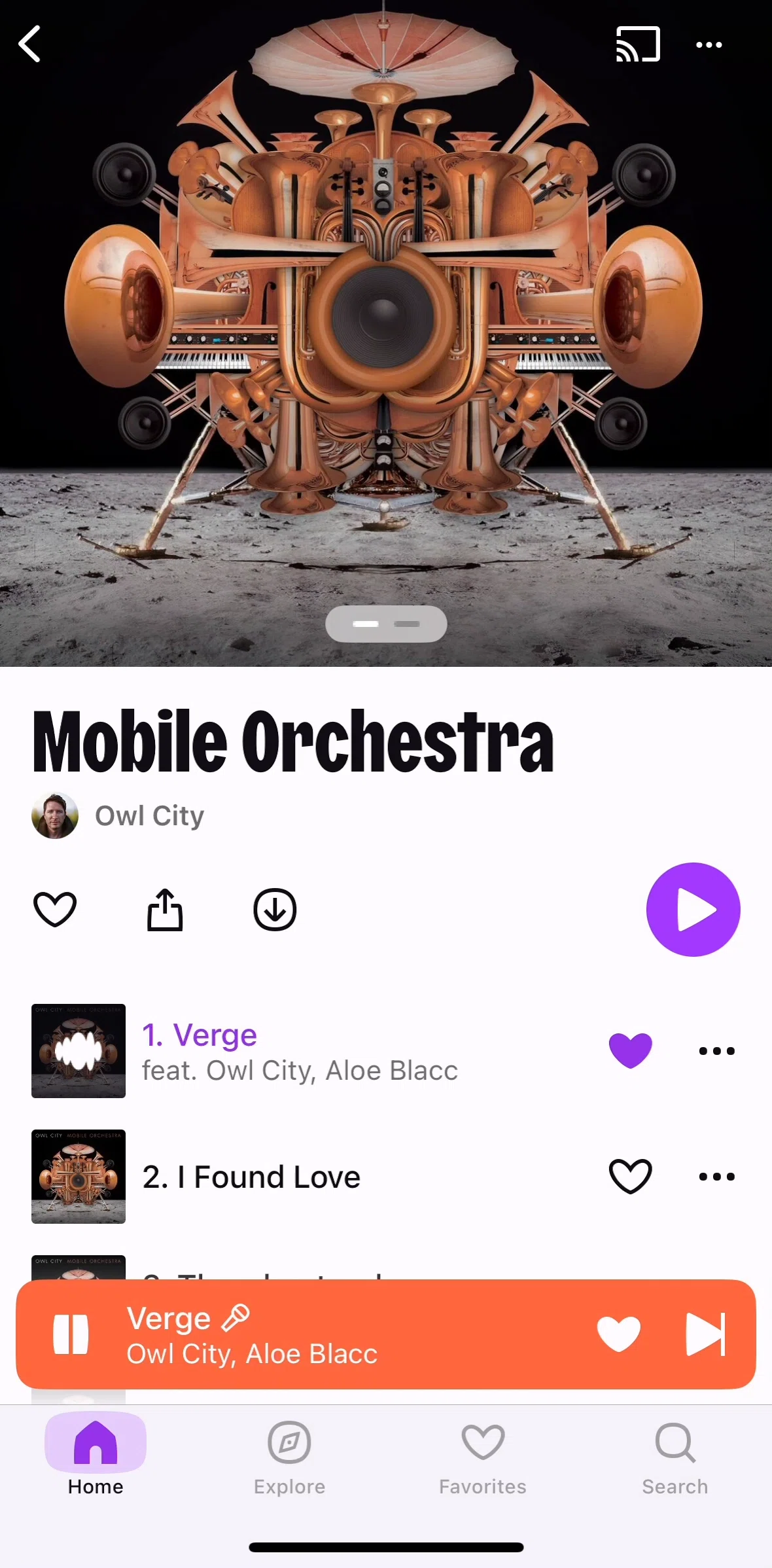 Deezer Screen screen in the Artist detail flow