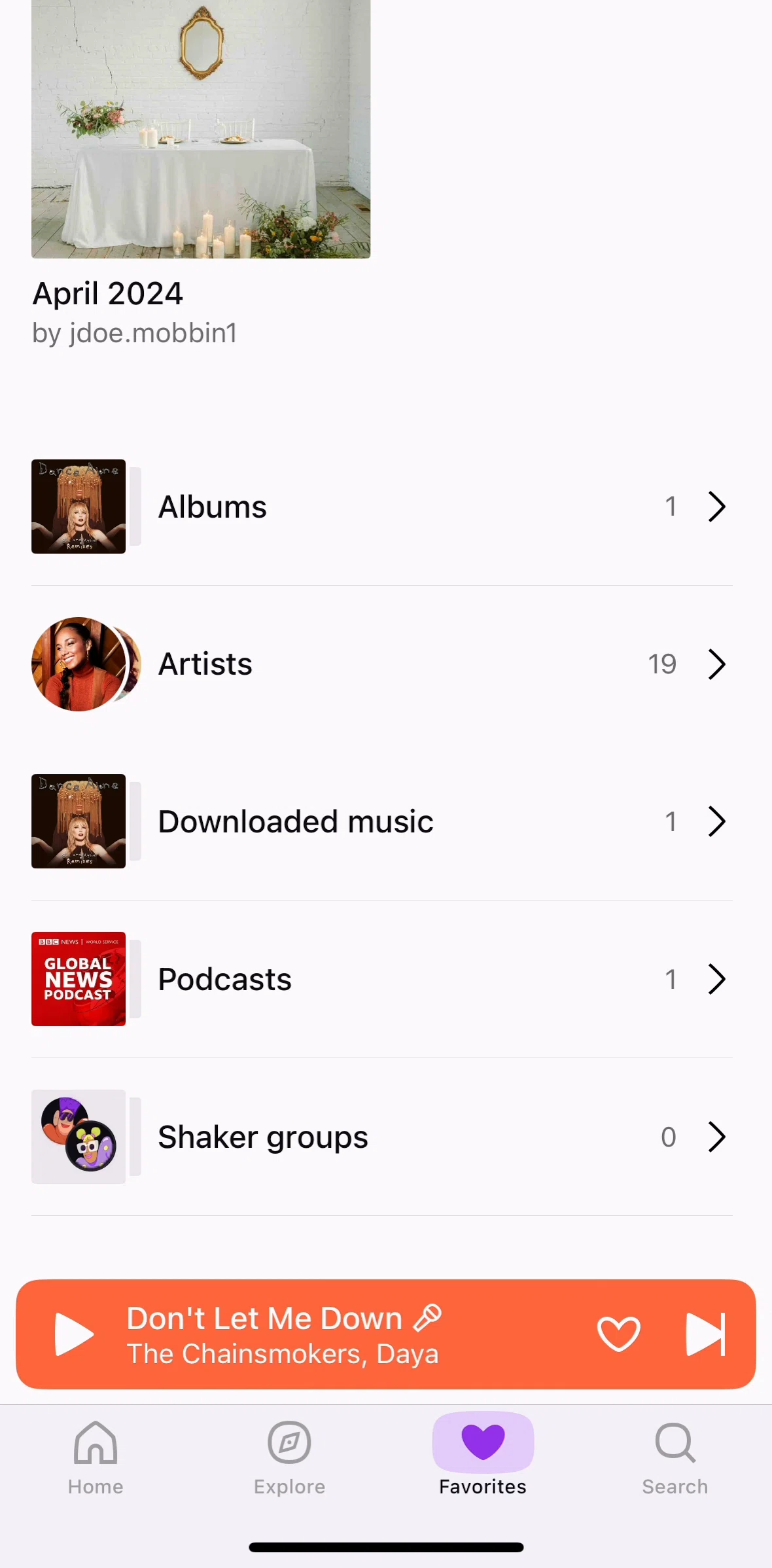 Deezer Screen screen in the Artists flow