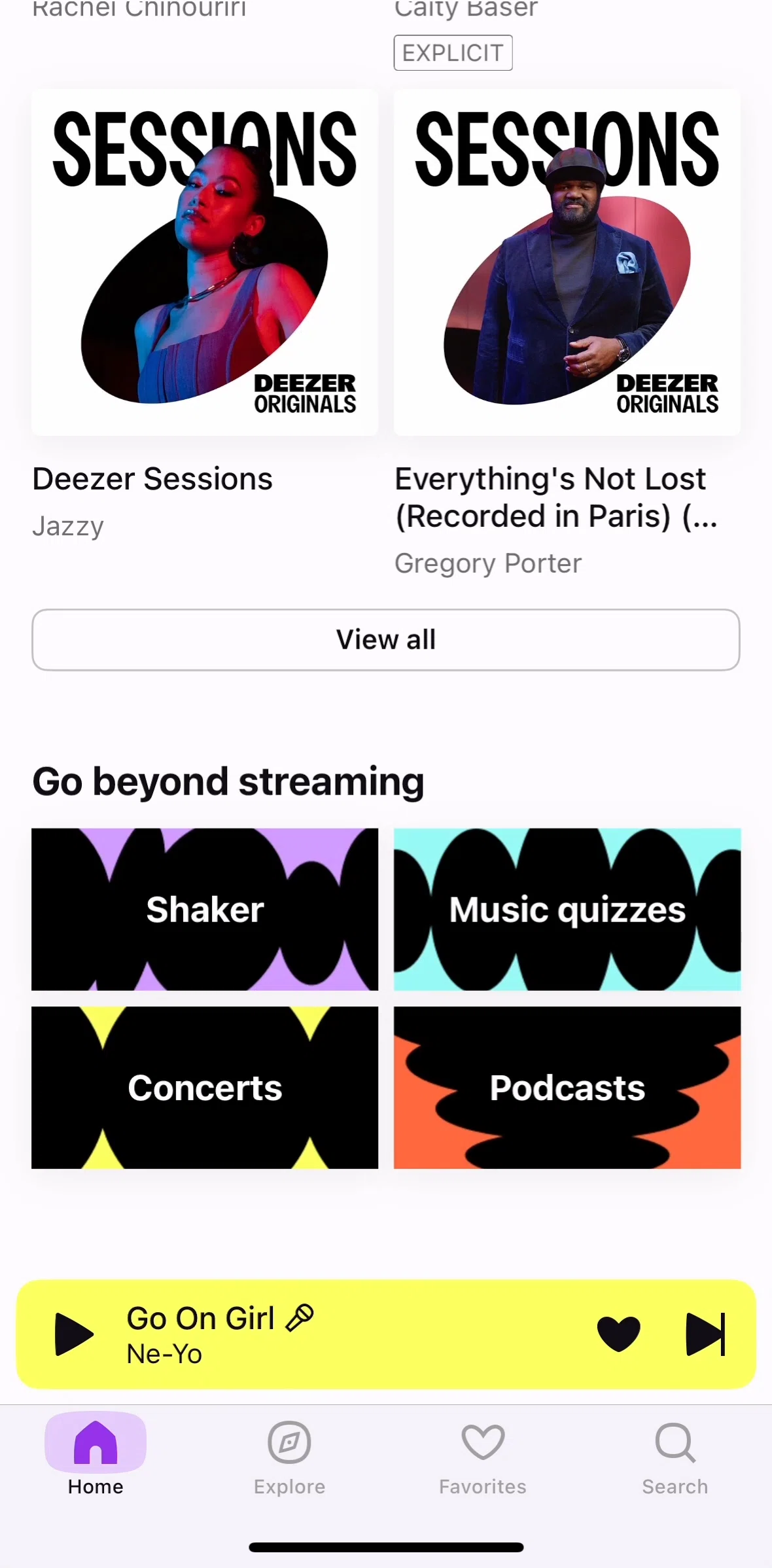 Deezer Screen screen in the Browse podcasts flow