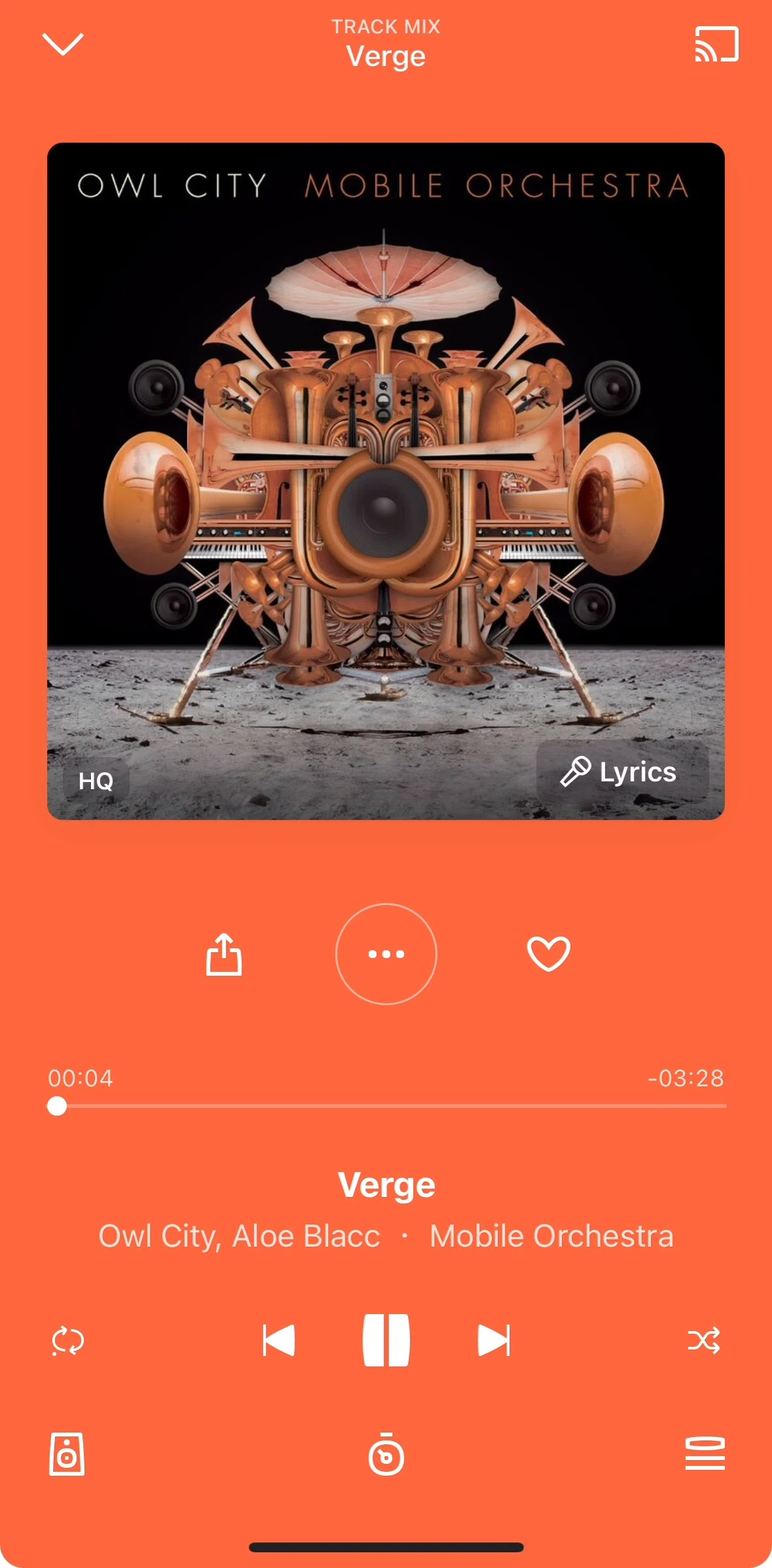Deezer Screen screen in the Liking a song flow
