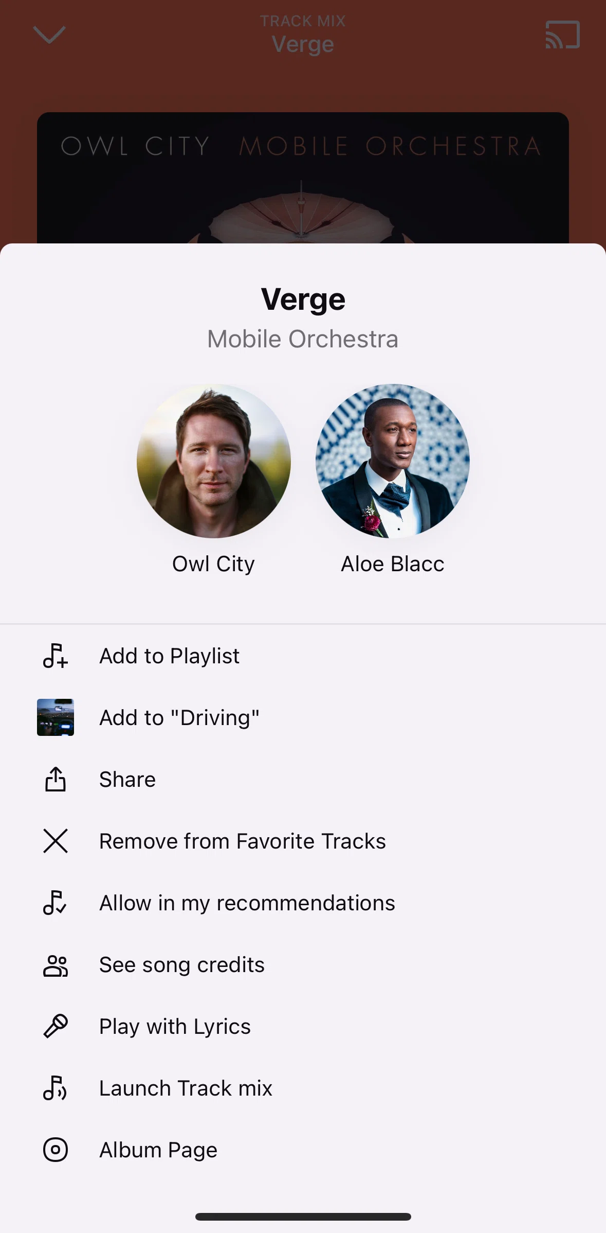 Deezer Screen screen in the Removing a song from favorites flow