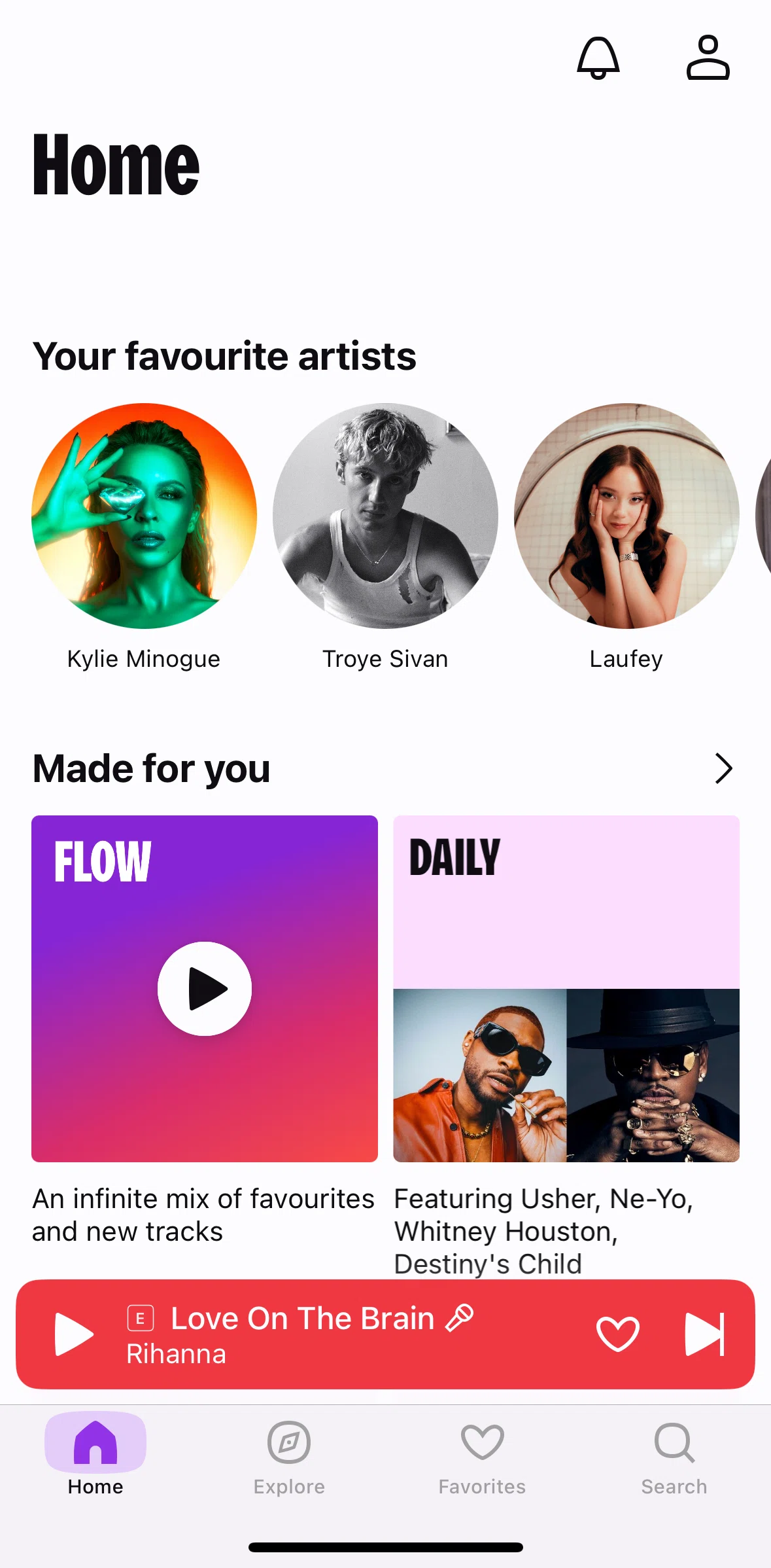Deezer Screen screen in the Settings flow