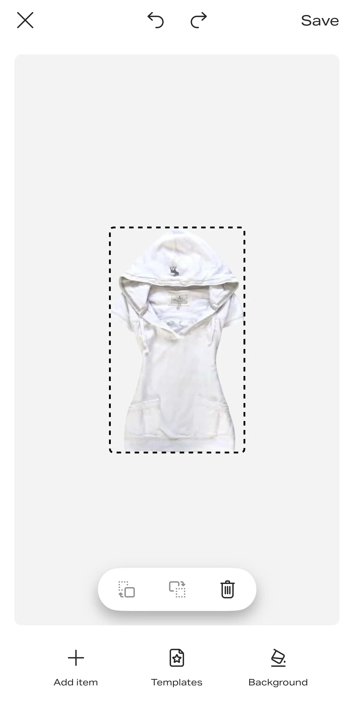 Depop Screen screen in the Adding an item flow
