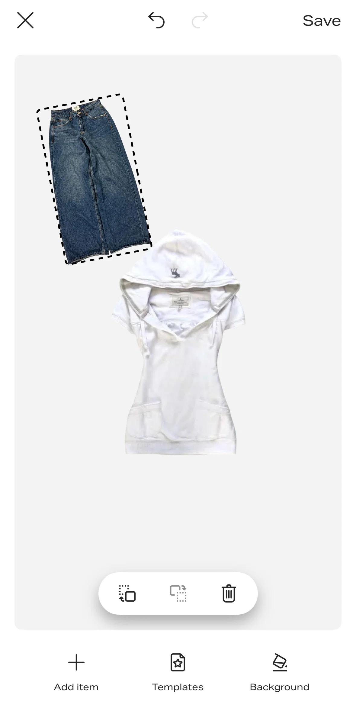 Depop Screen screen in the Choosing a template flow