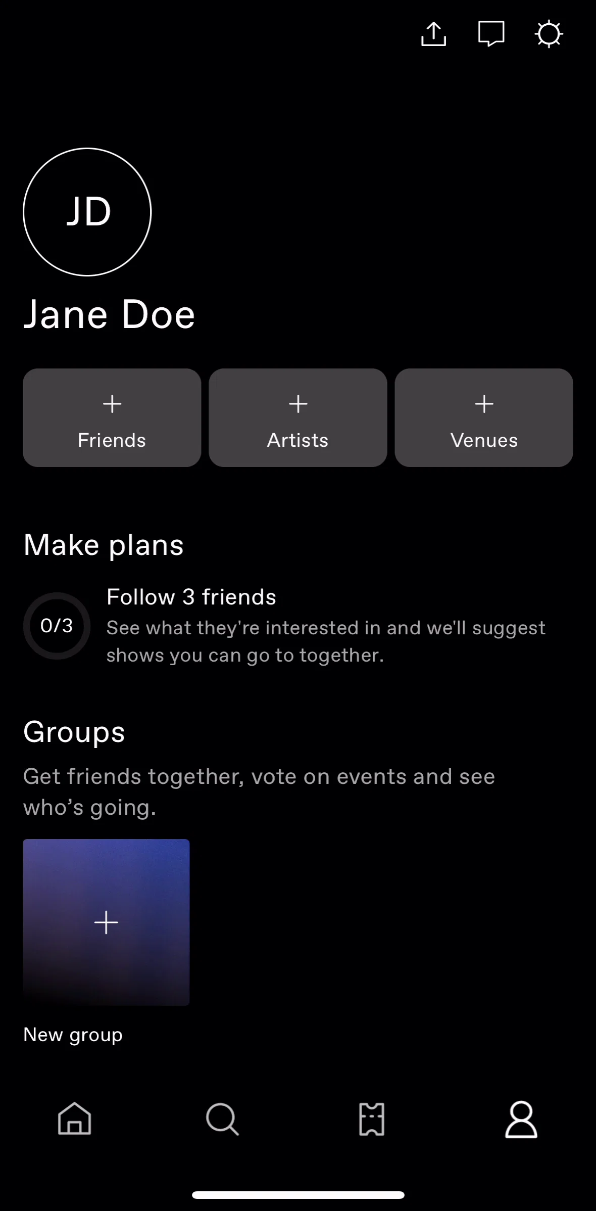 Dice Screen screen in the Settings flow