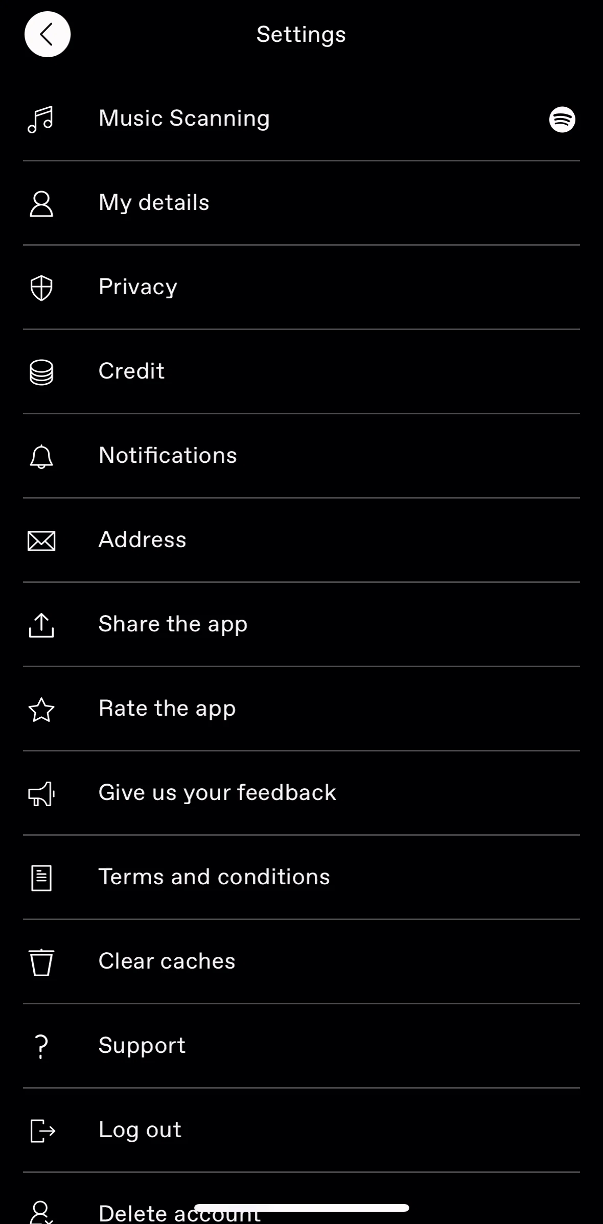 Dice Screen screen in the Support flow